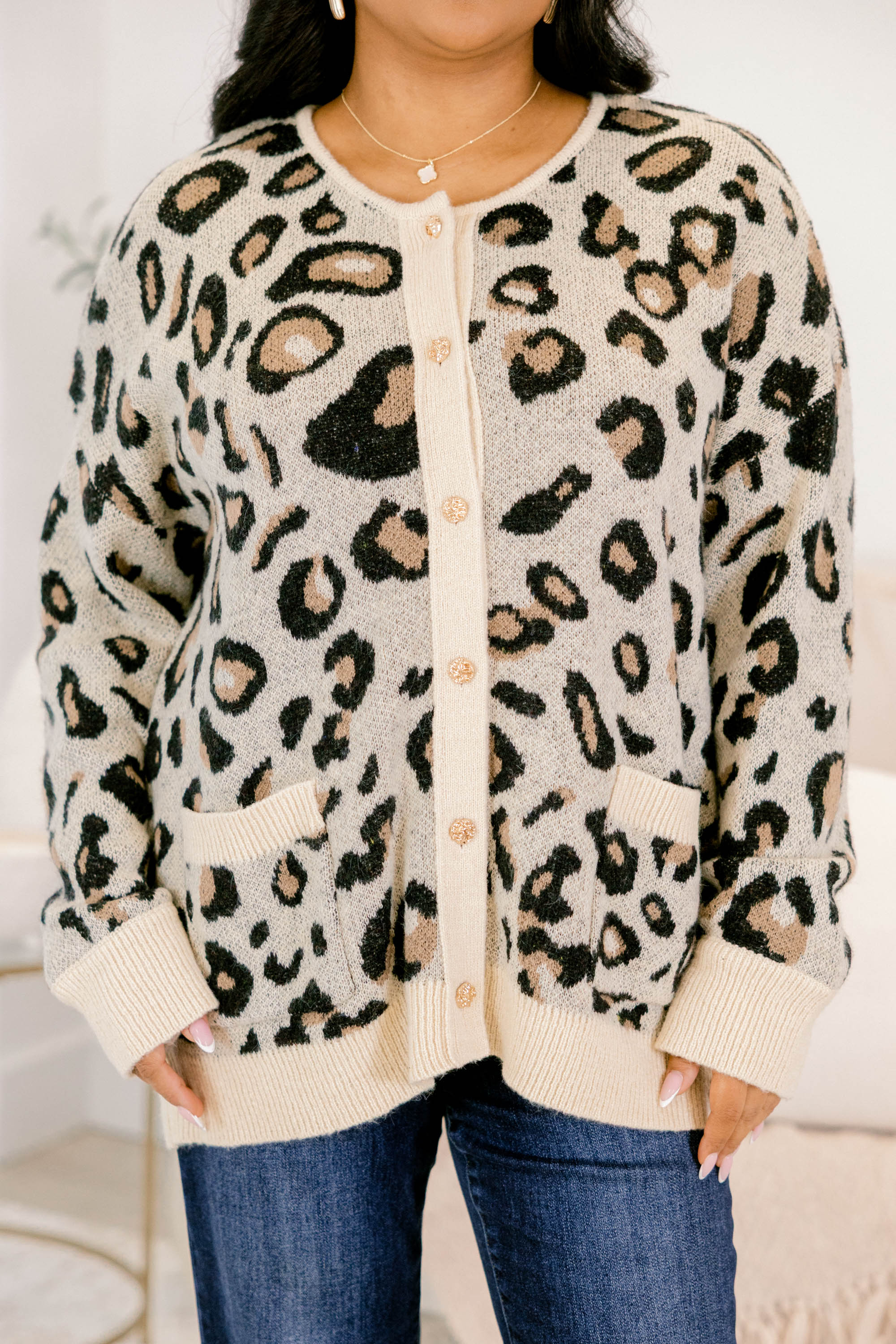 In The Know Cardigan, Leopard