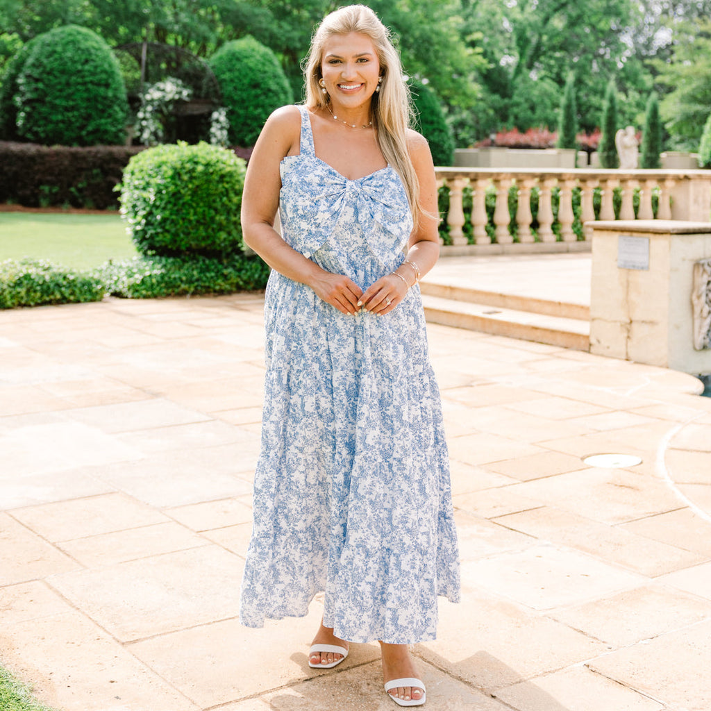 In The Long Run Dress, Blue
