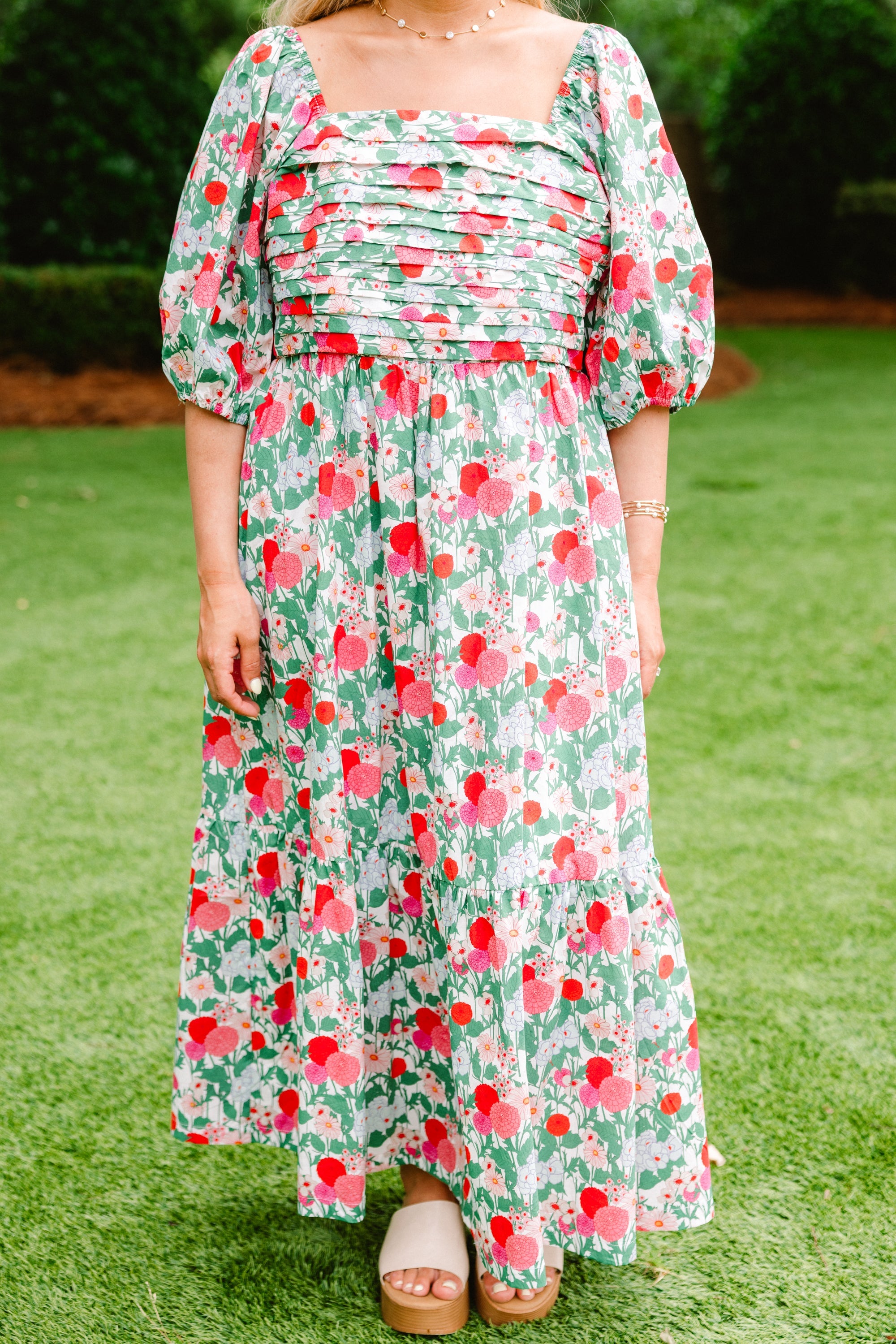 In The Quiet Shade Midi Dress, Fuchsia