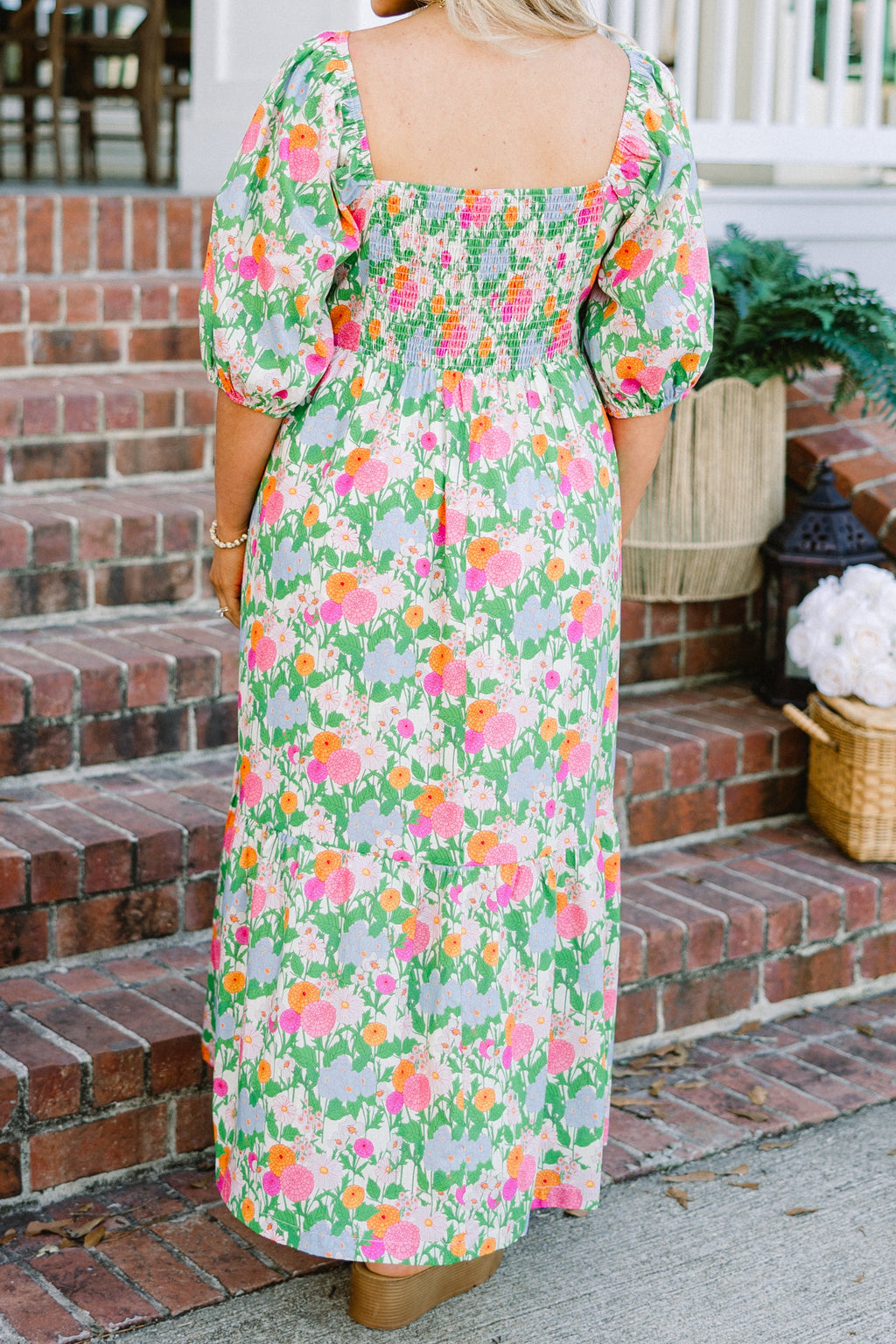 In The Quiet Shade Midi Dress, Green
