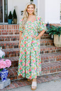 In The Quiet Shade Midi Dress, Green