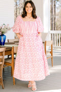 In The Quiet Shade Midi Dress, Pink