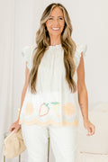 In The Waves Top, White