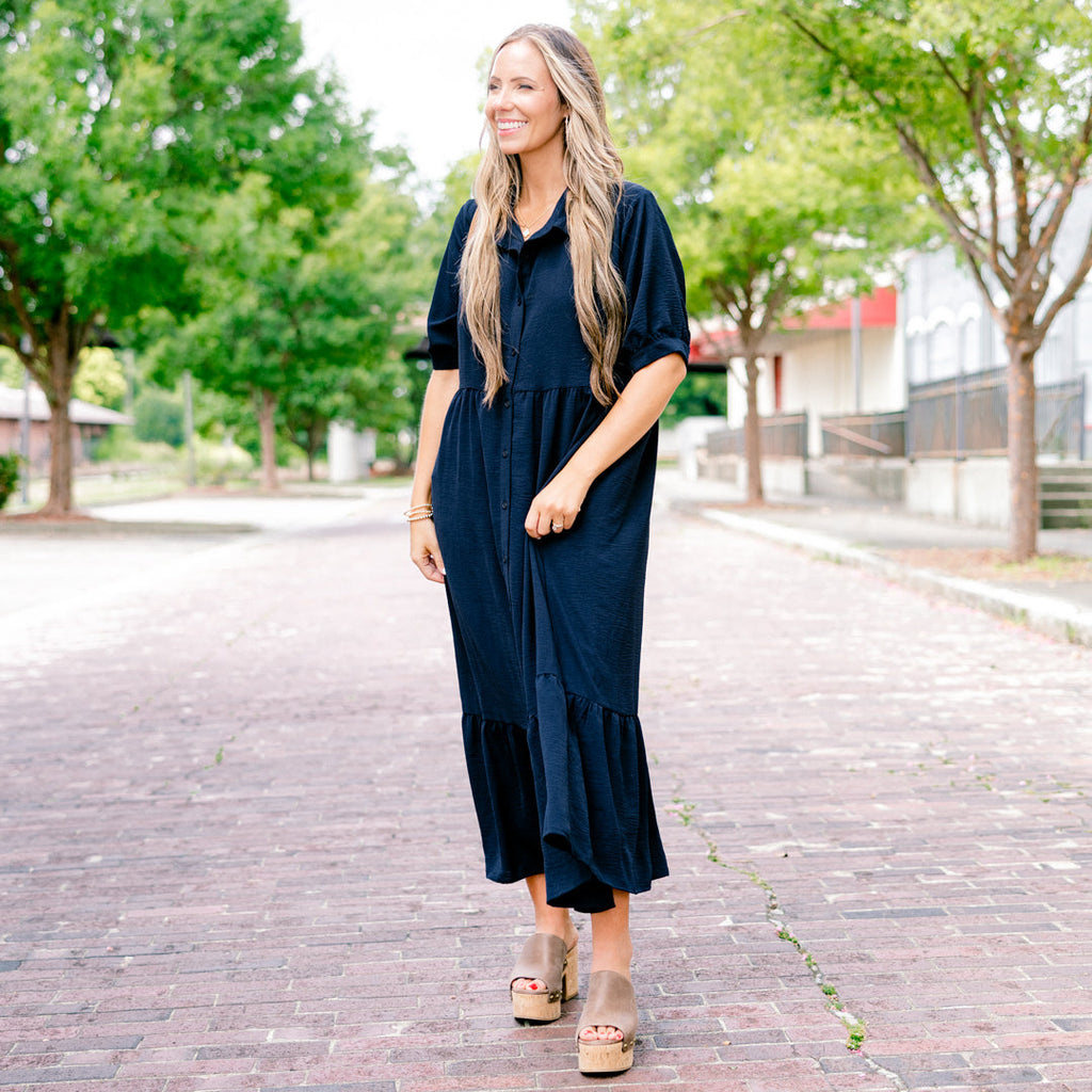 In Your Happy Place Dress, Navy