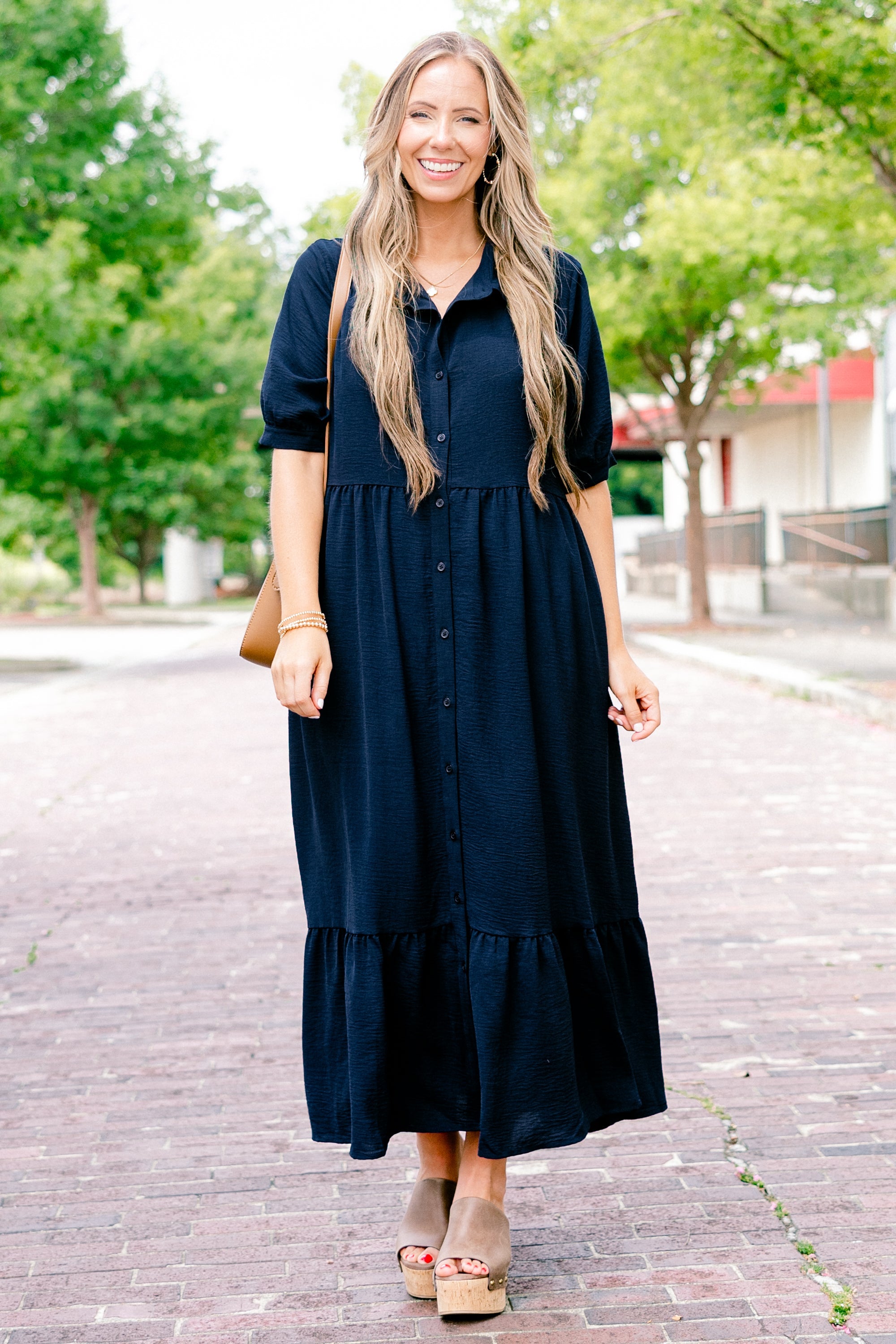 In Your Happy Place Dress, Navy