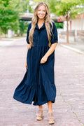 In Your Happy Place Dress, Navy
