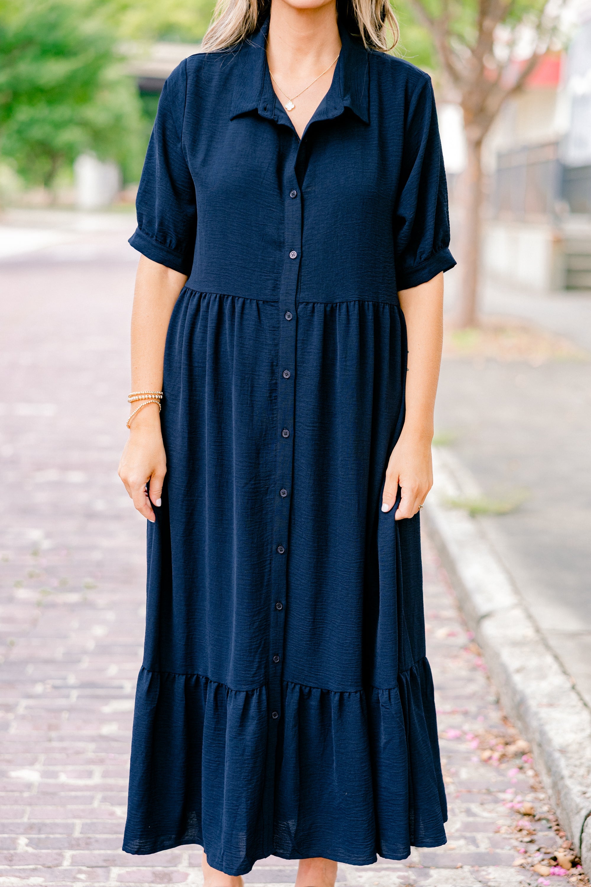 In Your Happy Place Dress, Navy