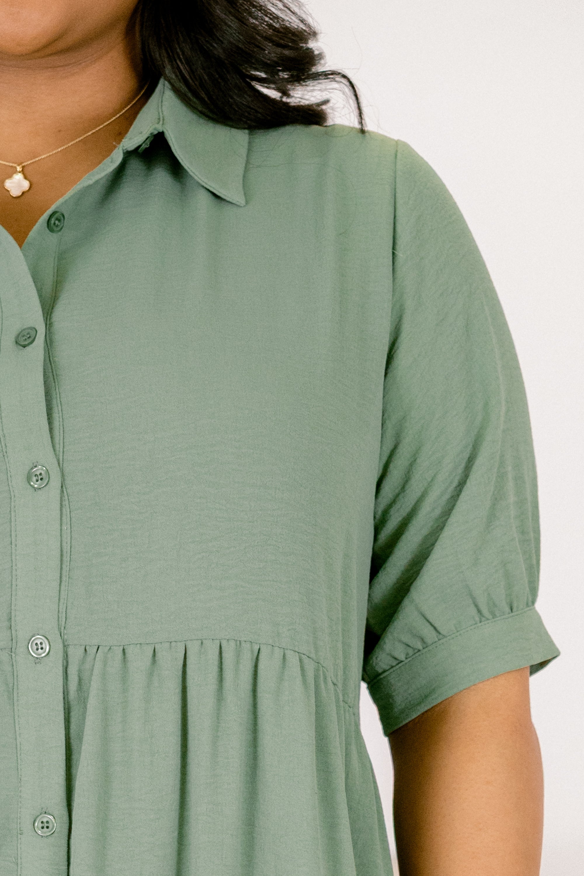 In Your Happy Place Dress, Sage
