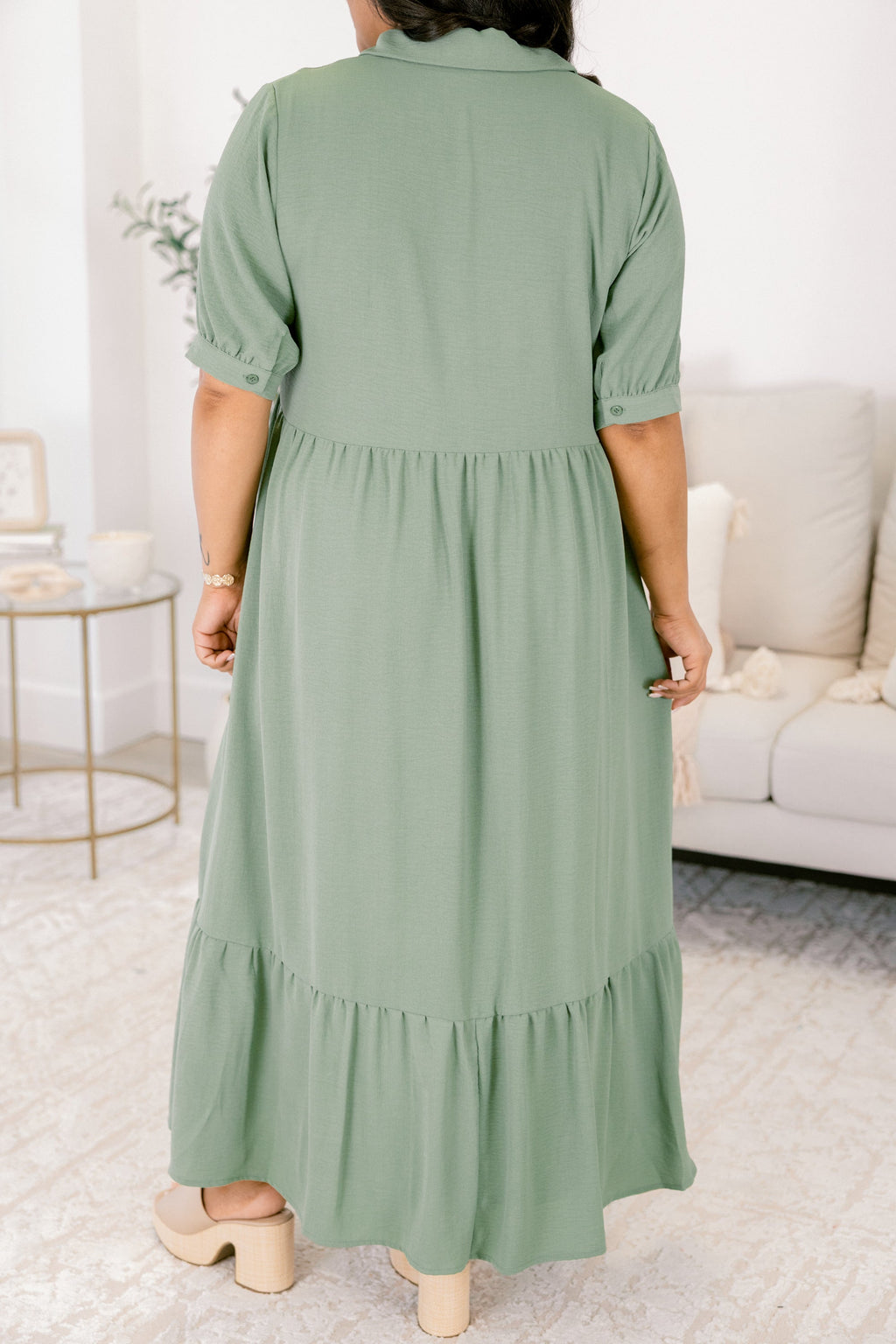 In Your Happy Place Dress, Sage