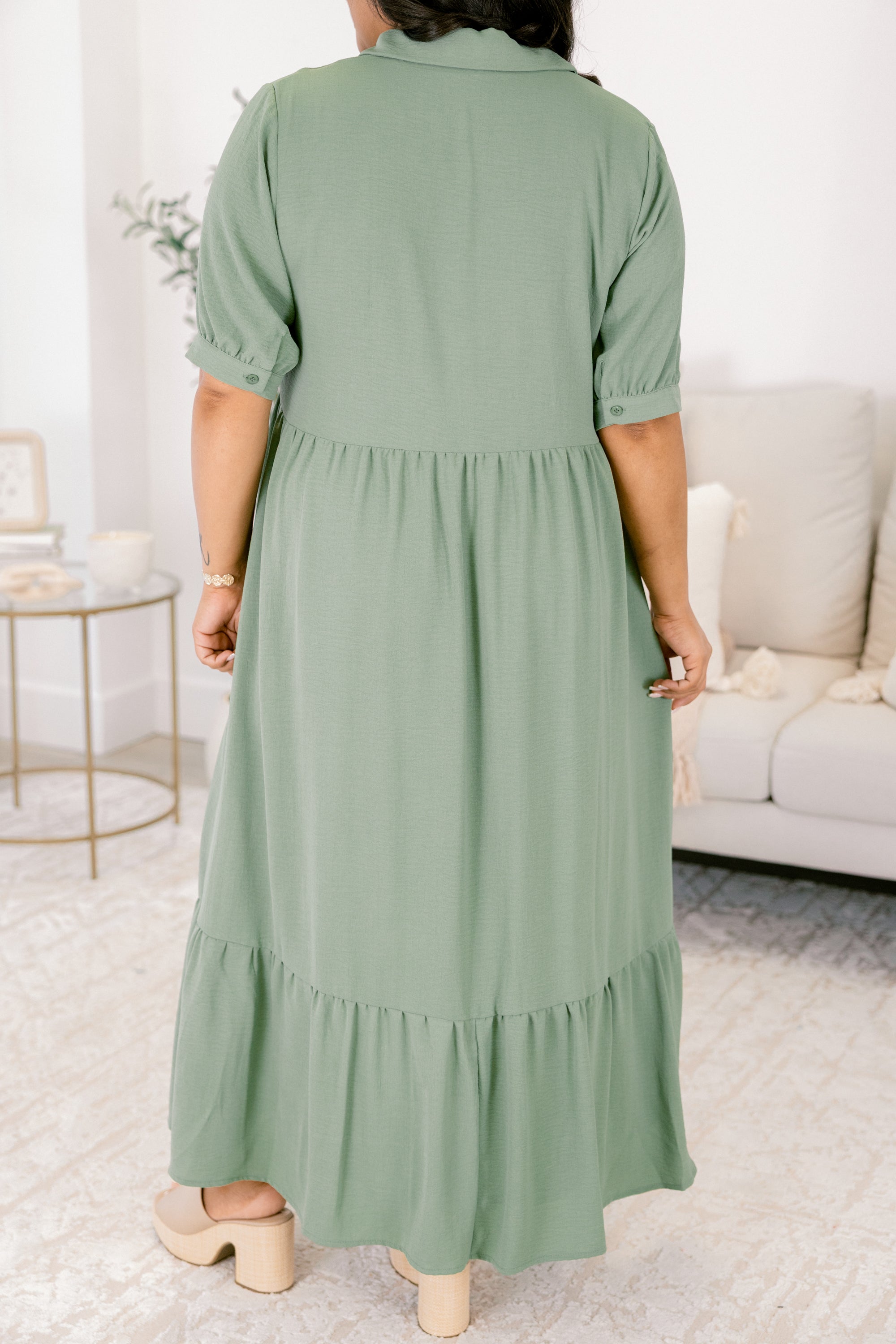 In Your Happy Place Dress, Sage