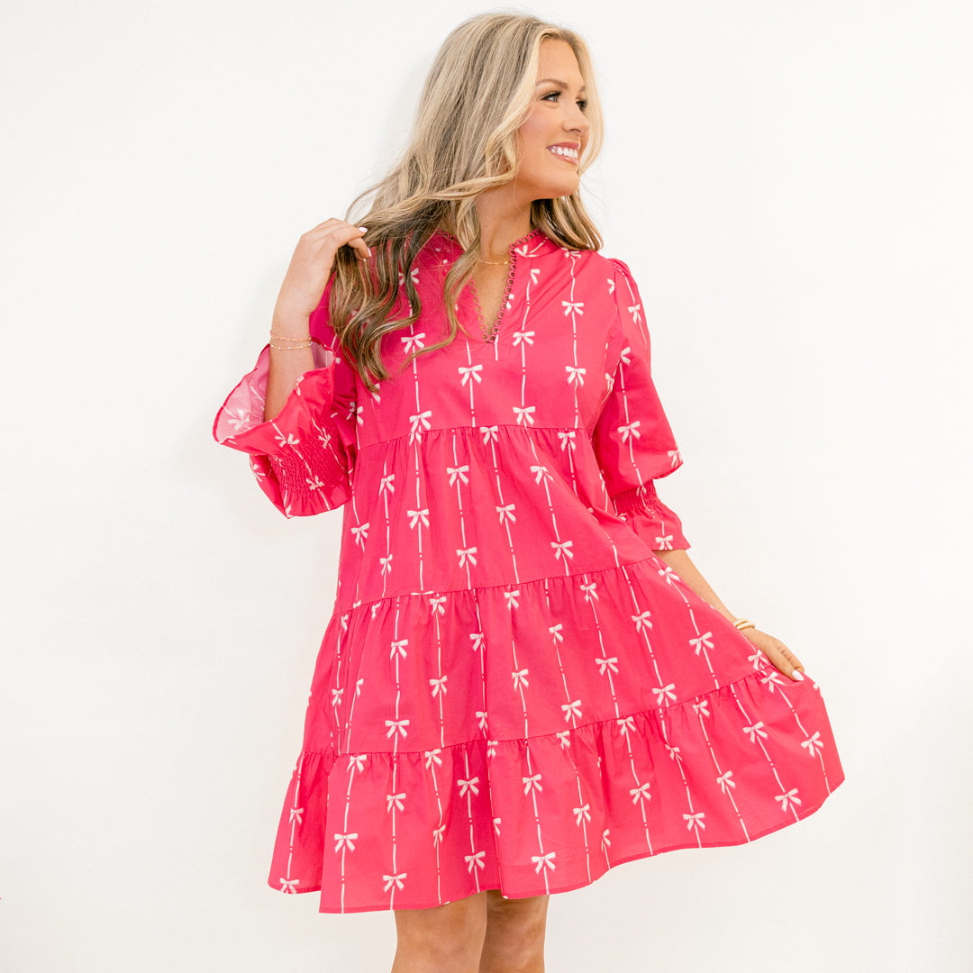 Infinite Allure Dress, Pink Bow