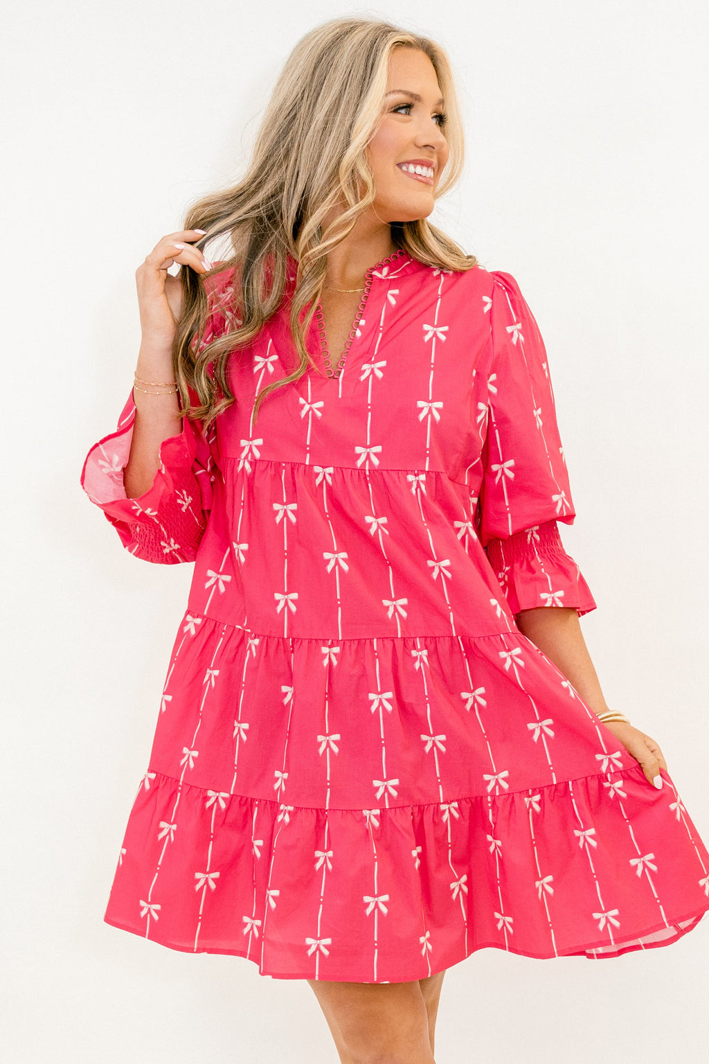 Infinite Allure Dress, Pink Bow