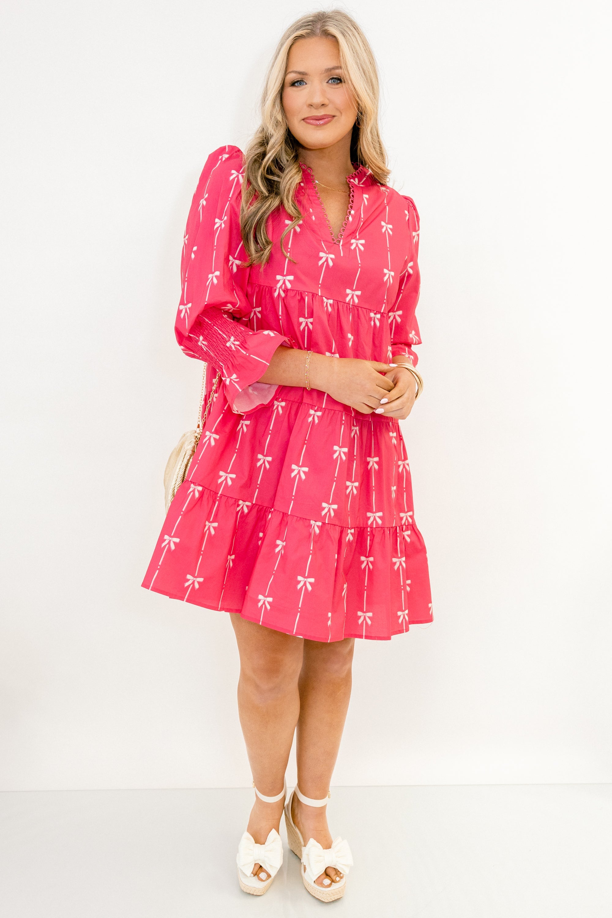 Infinite Allure Dress, Pink Bow