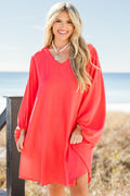 In Her Spare Time Dress, Coral