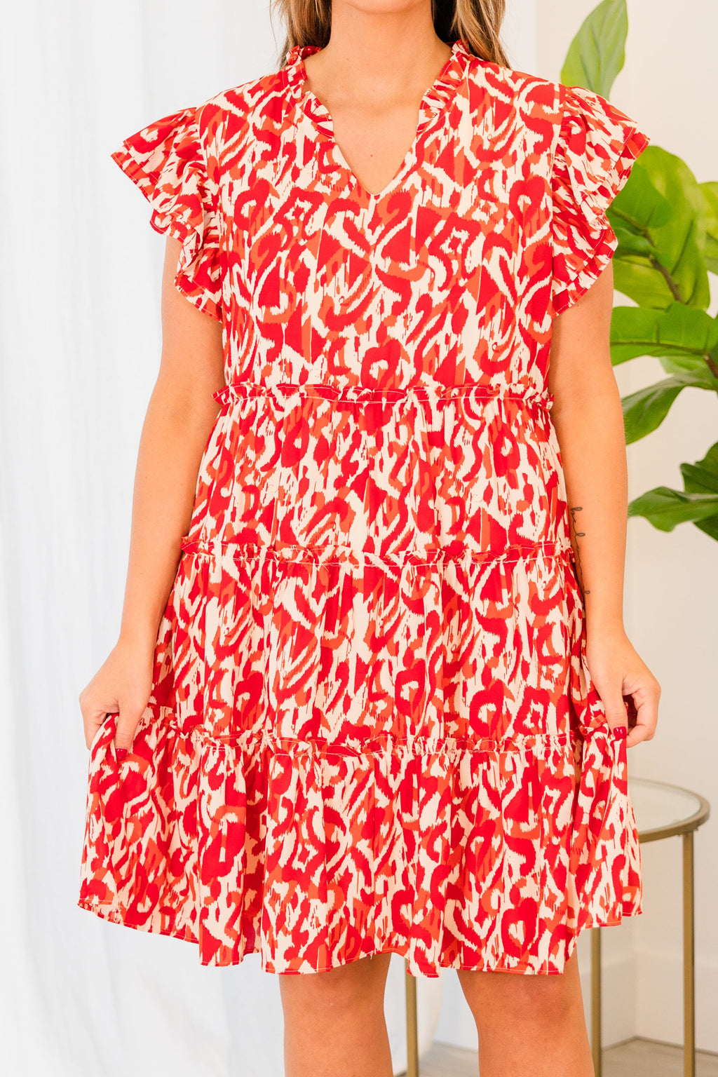 Instinctive Impression Dress, Red