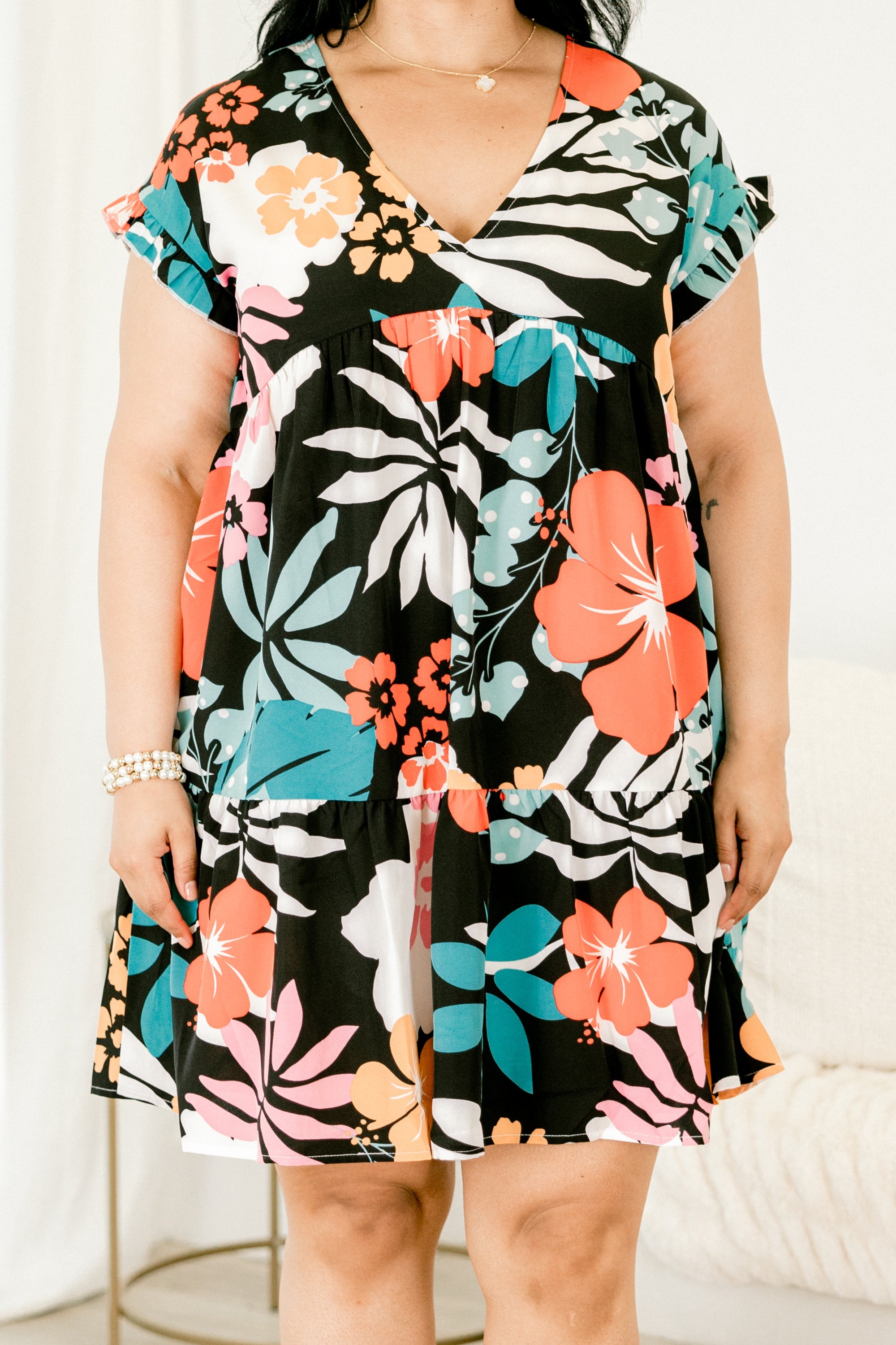 Into Paradise Dress, Black