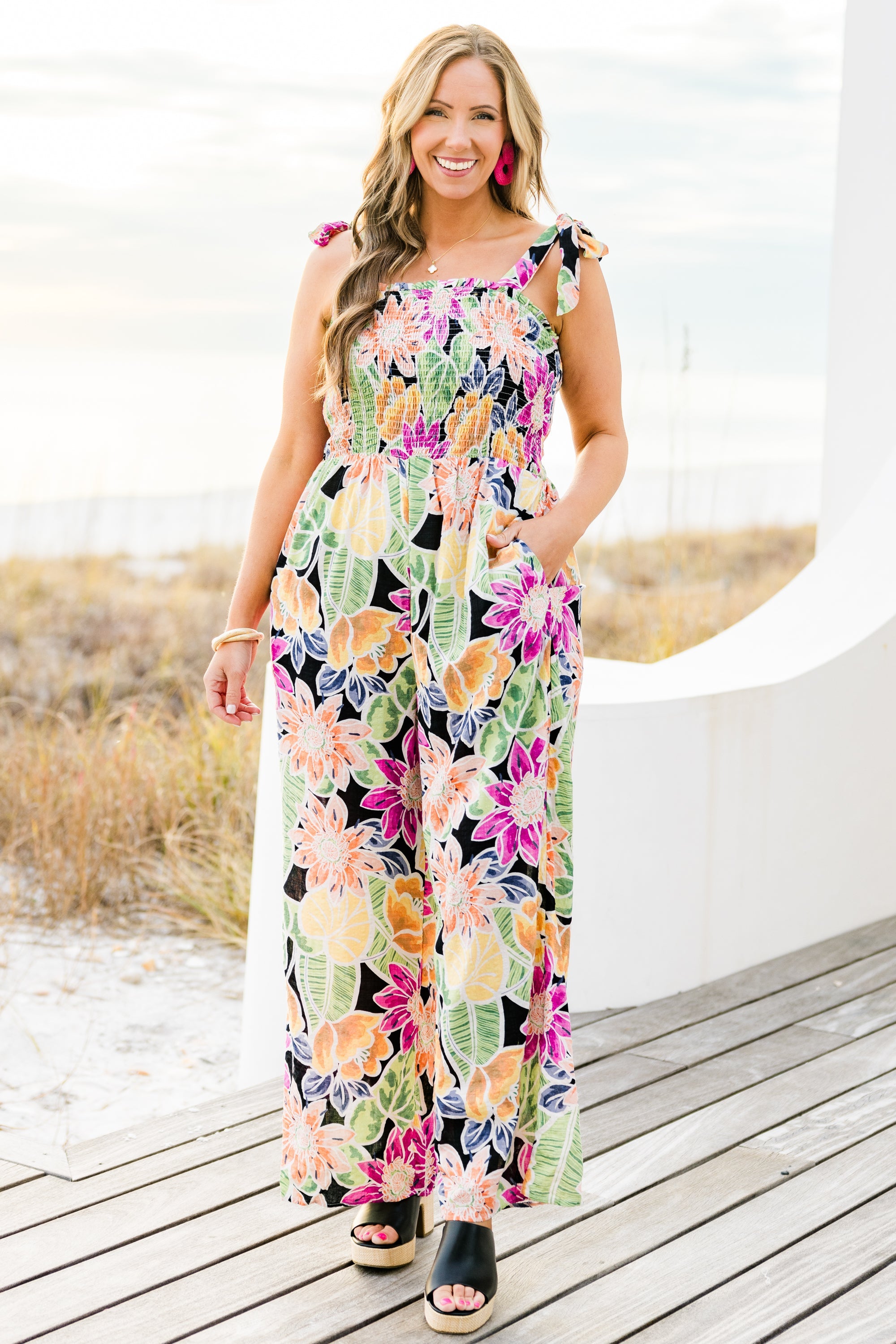 Island Allure Jumpsuit, Black
