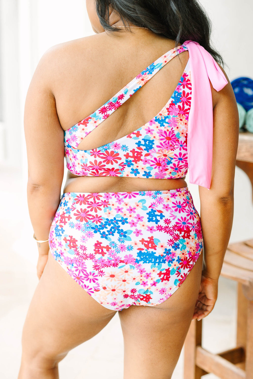 Island Allure Swim Top, Fuchsia Floral
