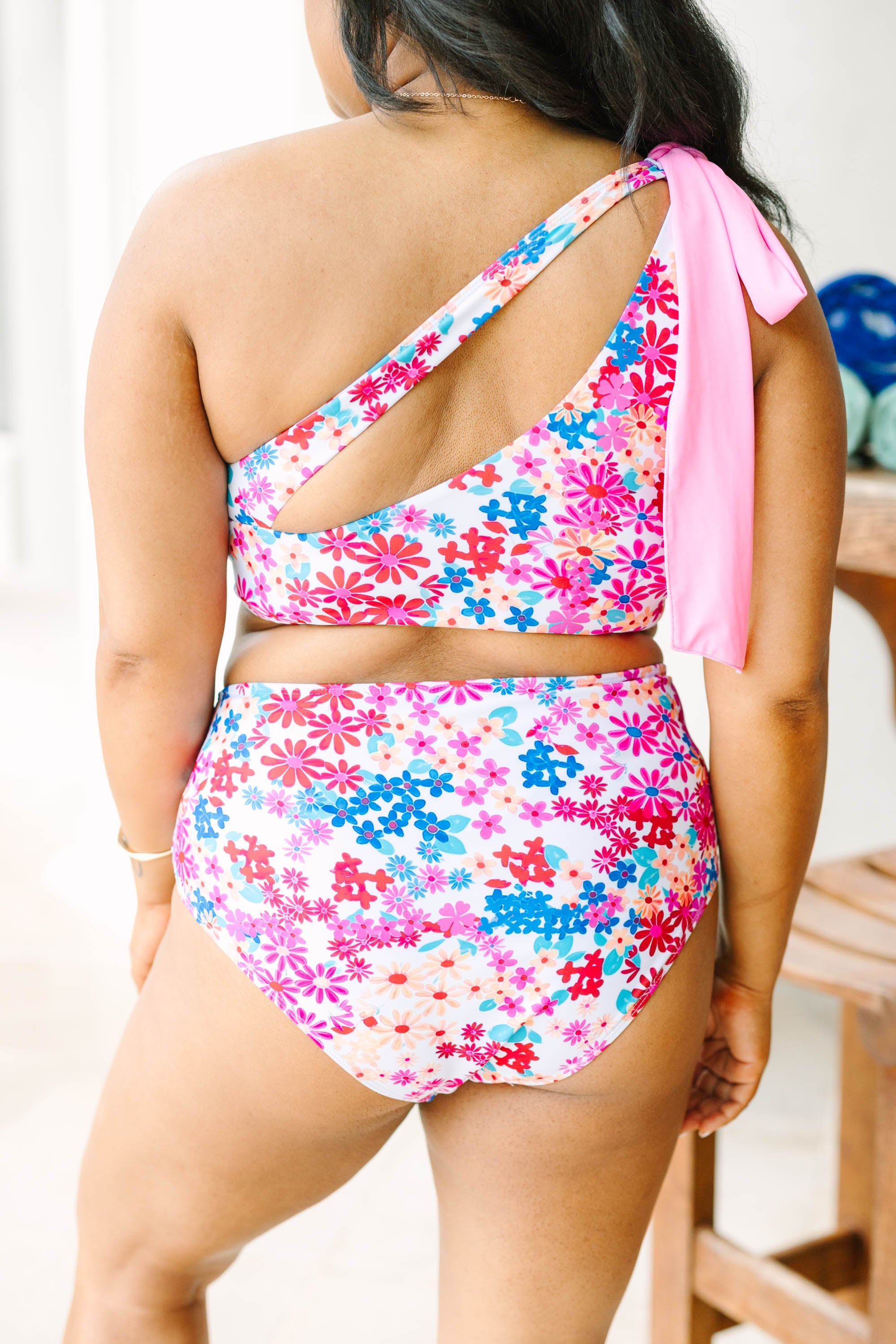 Island Allure Swim Top, Fuchsia Floral