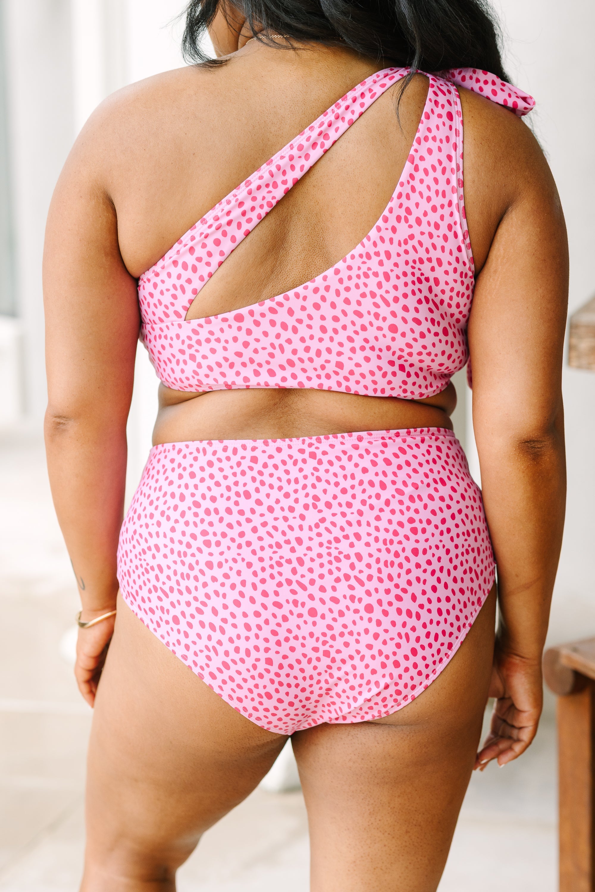Island Allure Swim Top, Pink Dot