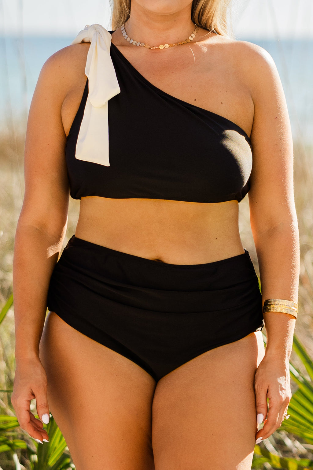 Island Allure Swim Top, Black