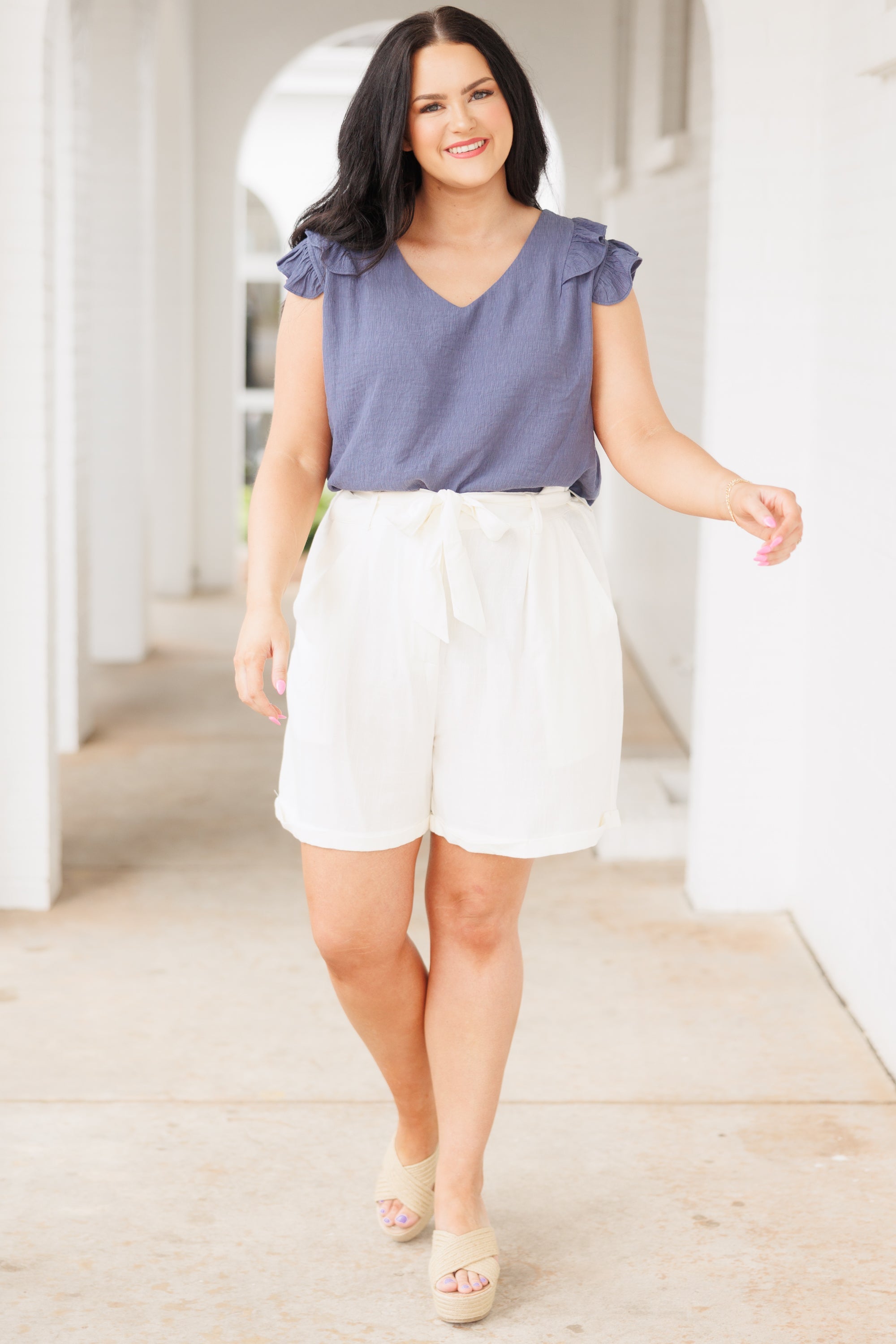 Island of Love Shorts, Cream