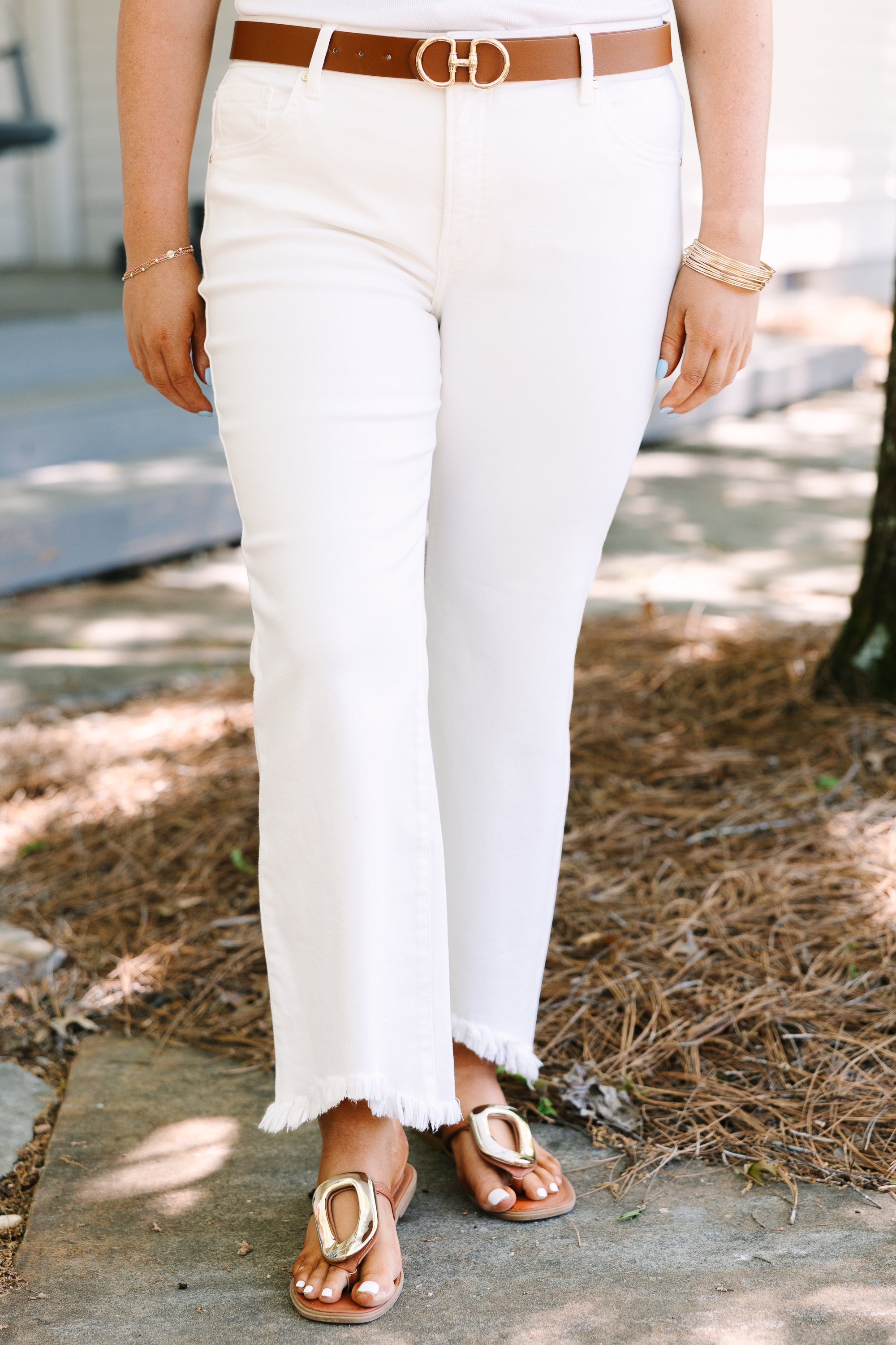 It Won't Be Long Now Jeans, White