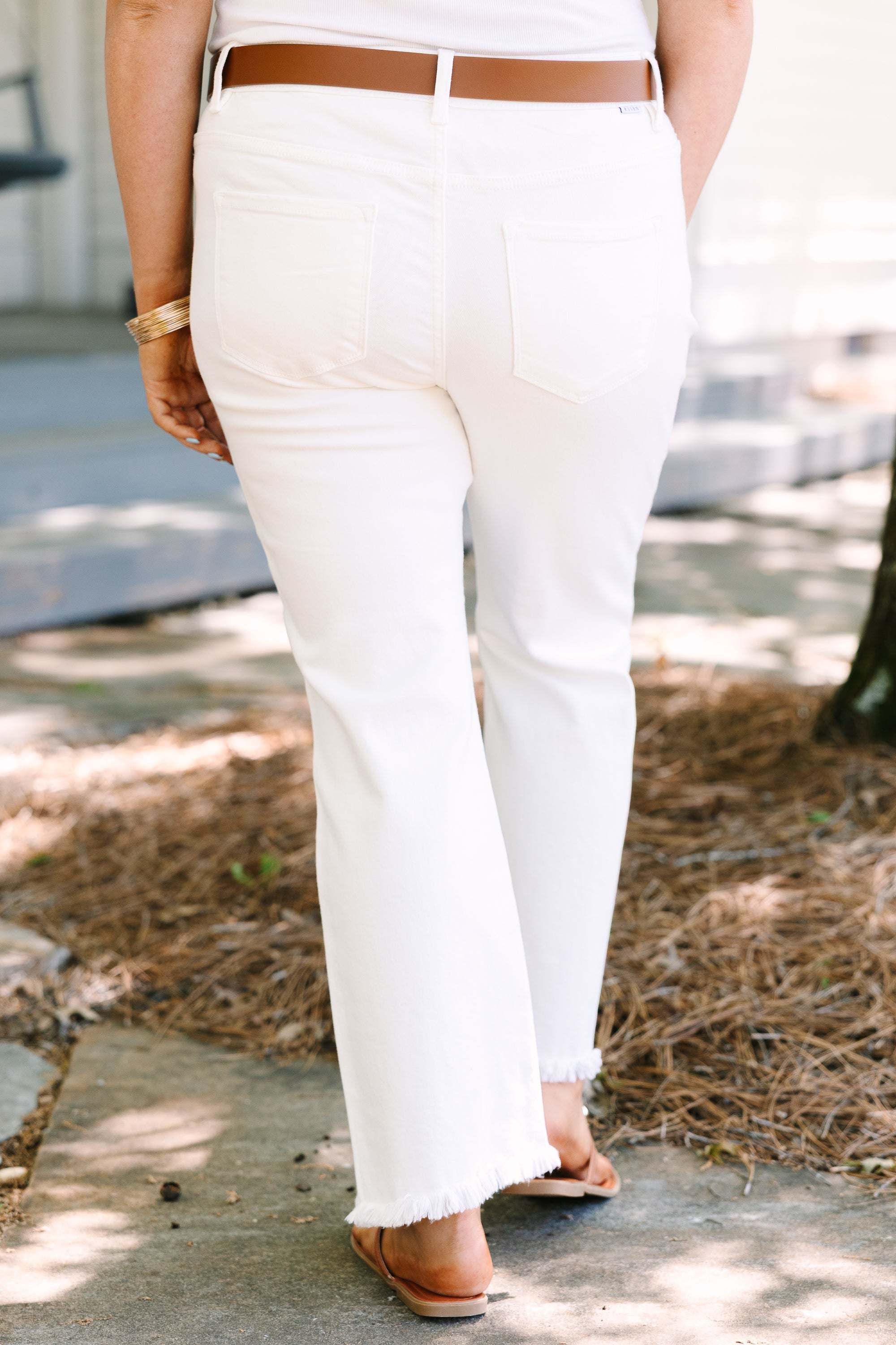 It Won't Be Long Now Jeans, White