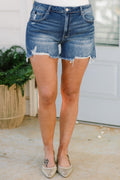 Jet Setter Shorts, Light Wash