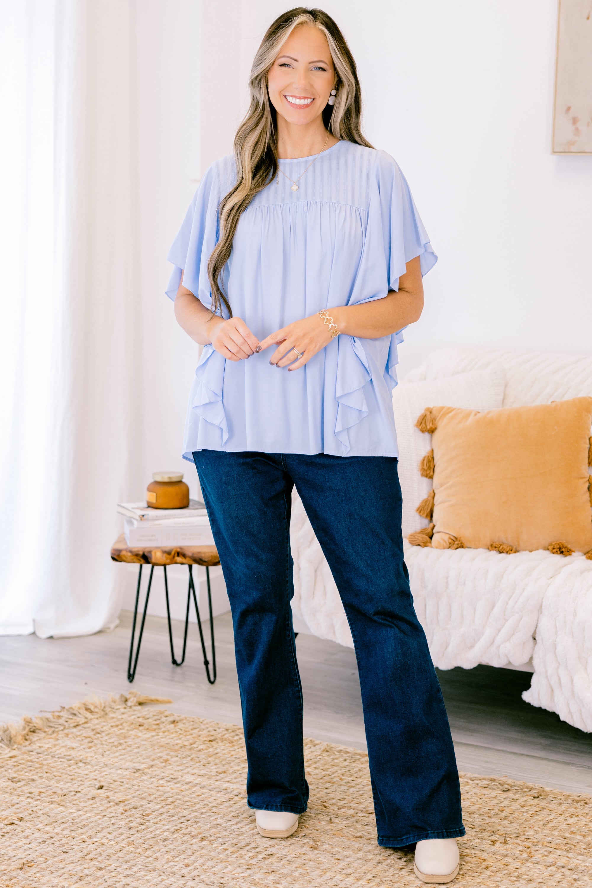 Joy And Jasmine Top, Blue