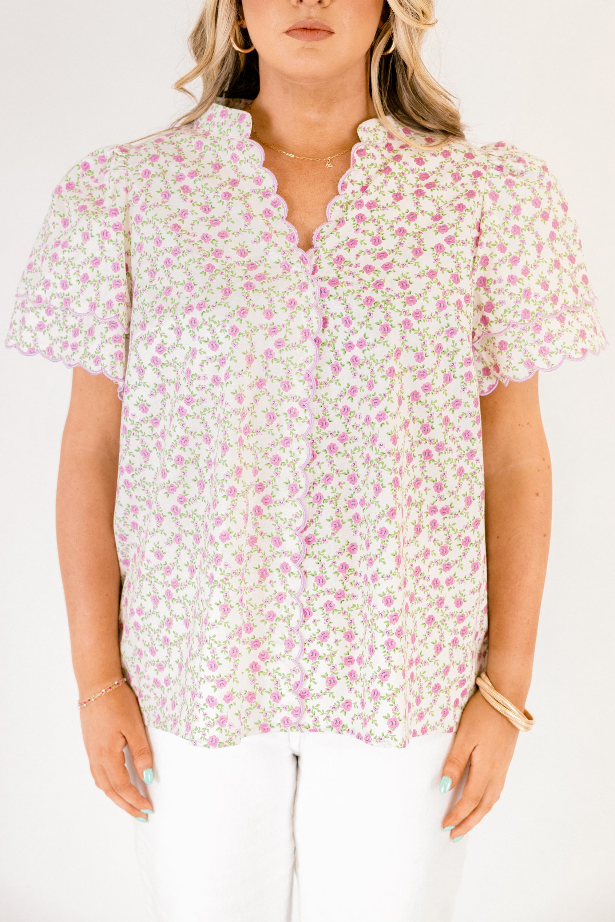 Joy In the Journey Top, Purple Floral