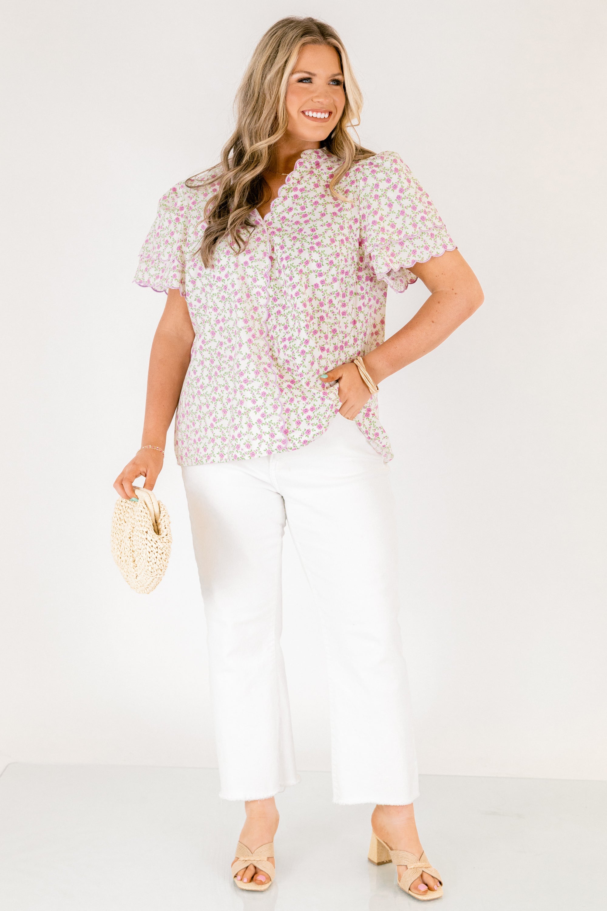 Joy In the Journey Top, Purple Floral