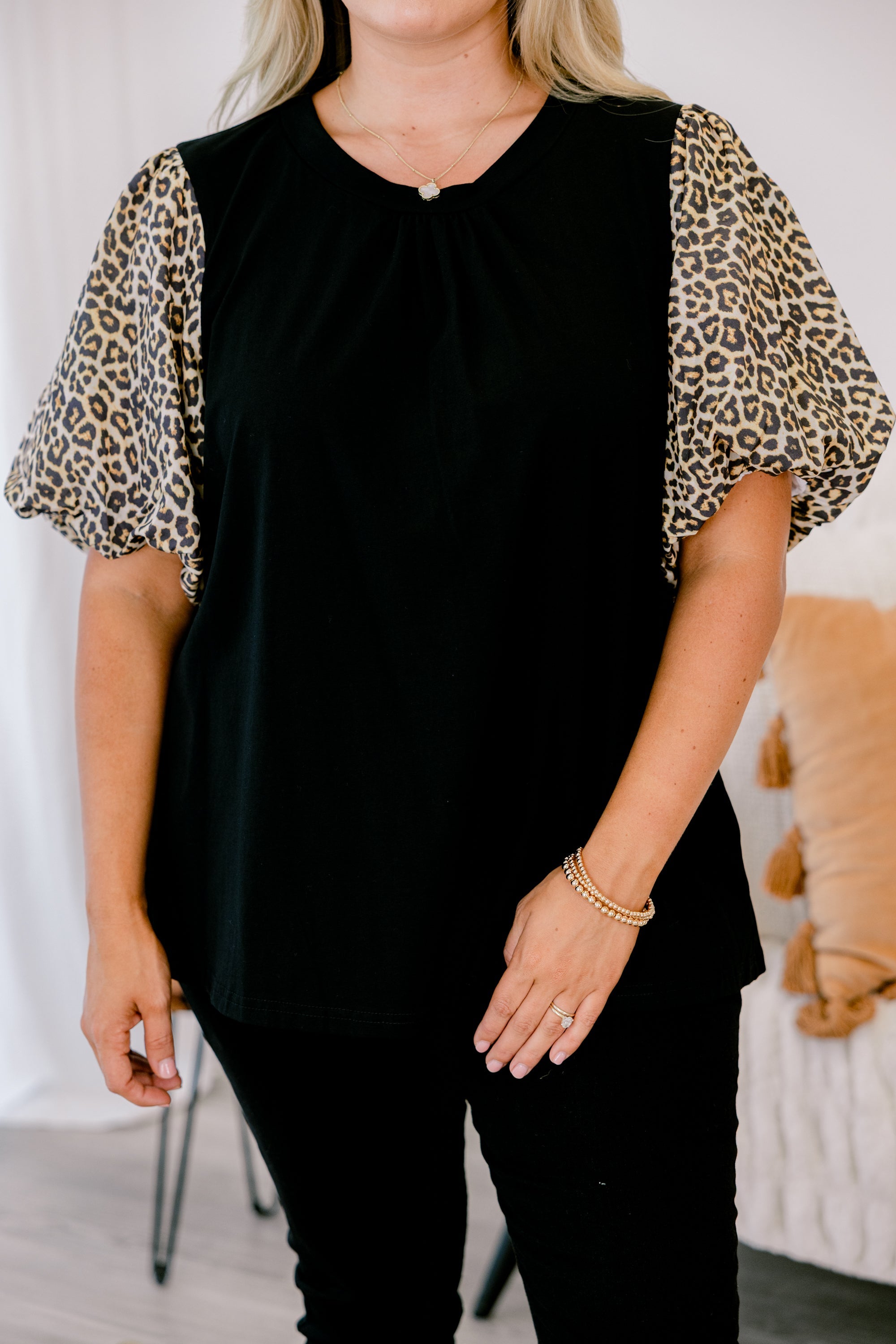 Joyful Days Top, Leopard