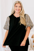 Joyful Days Top, Leopard
