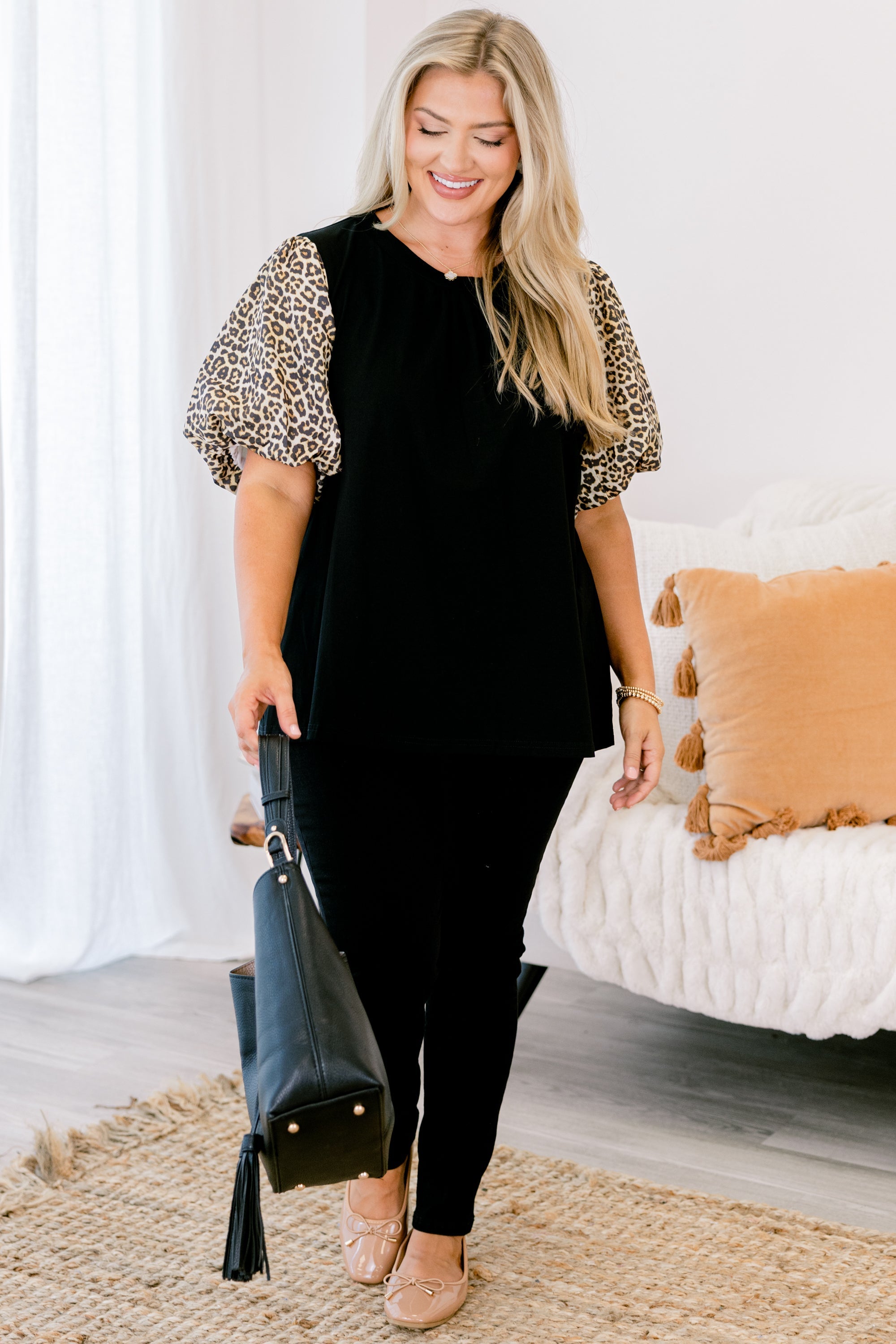 Joyful Days Top, Leopard