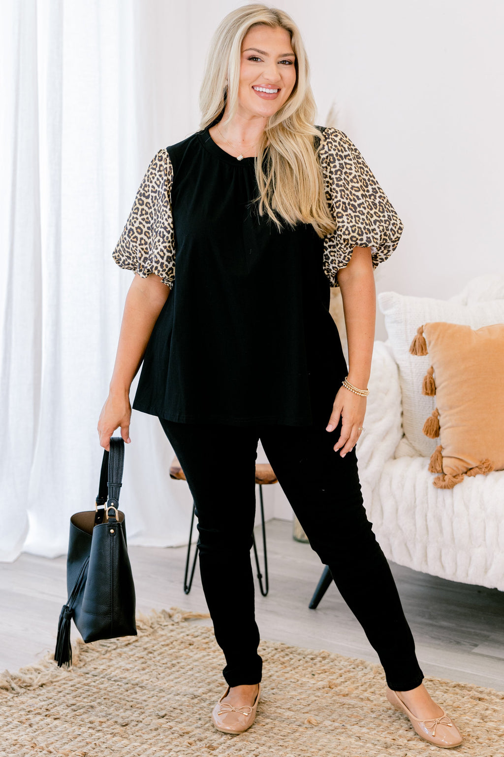 Joyful Days Top, Leopard