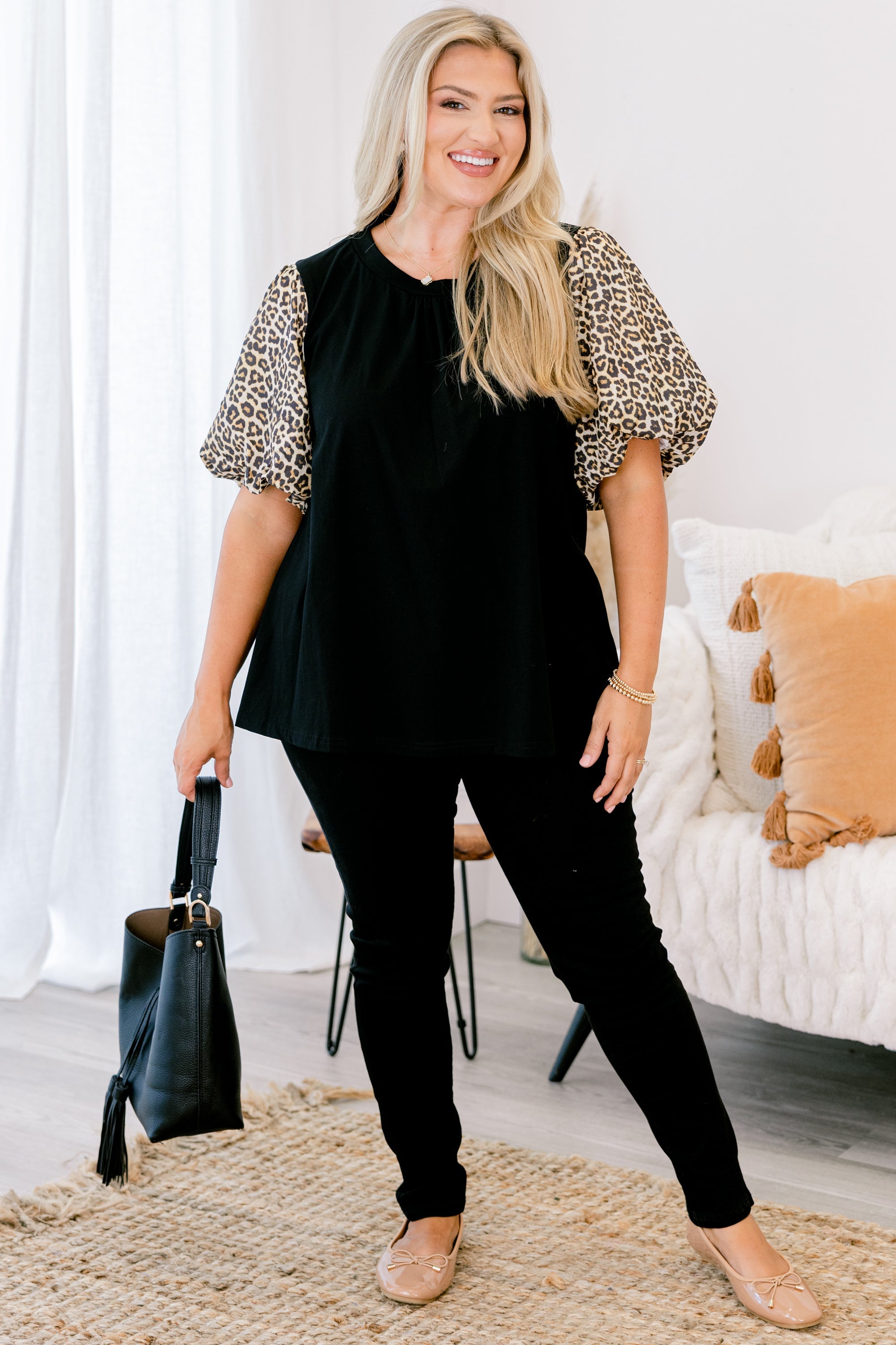 Joyful Days Top, Leopard