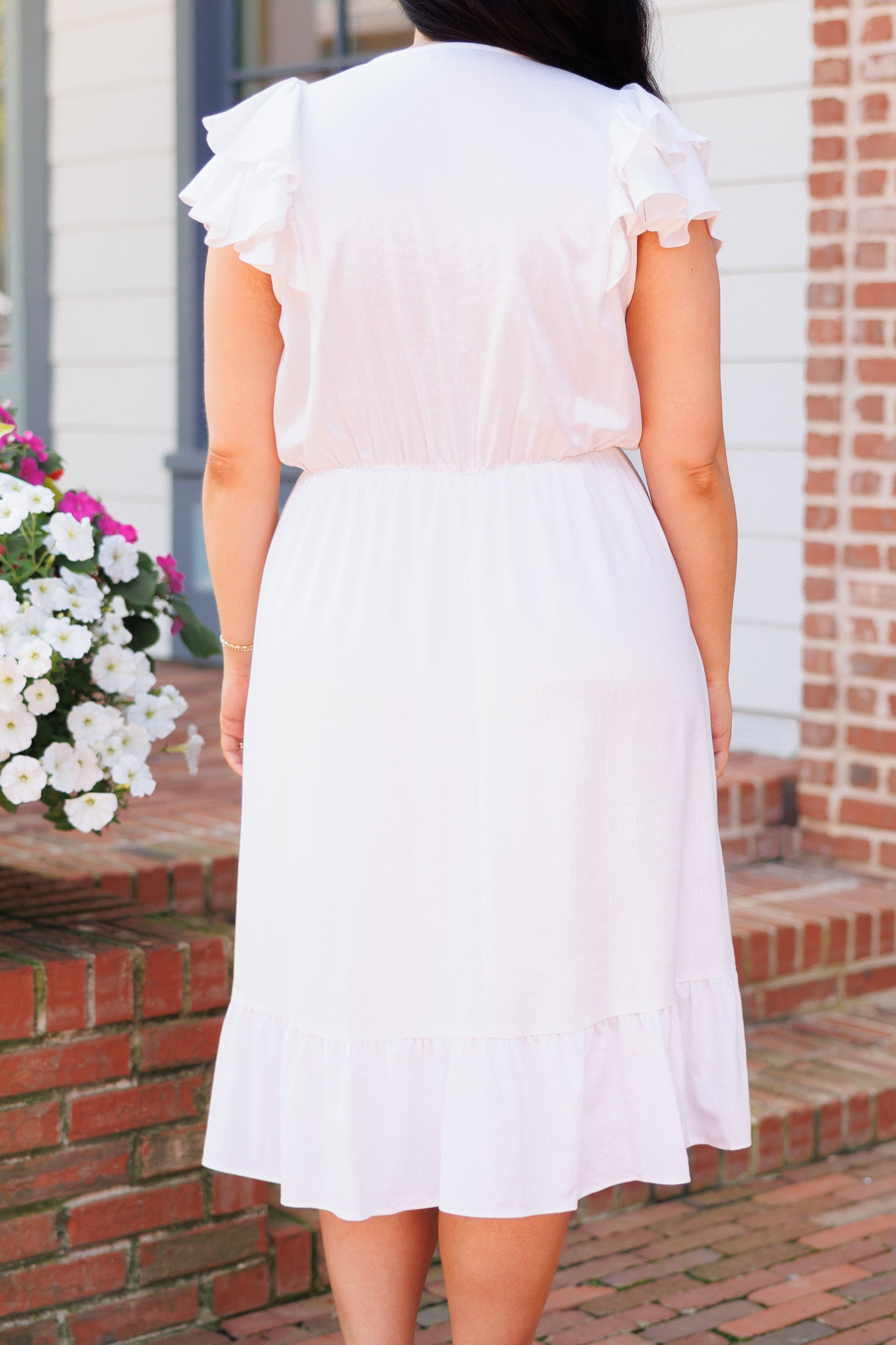 Jumping On Clouds Dress, White