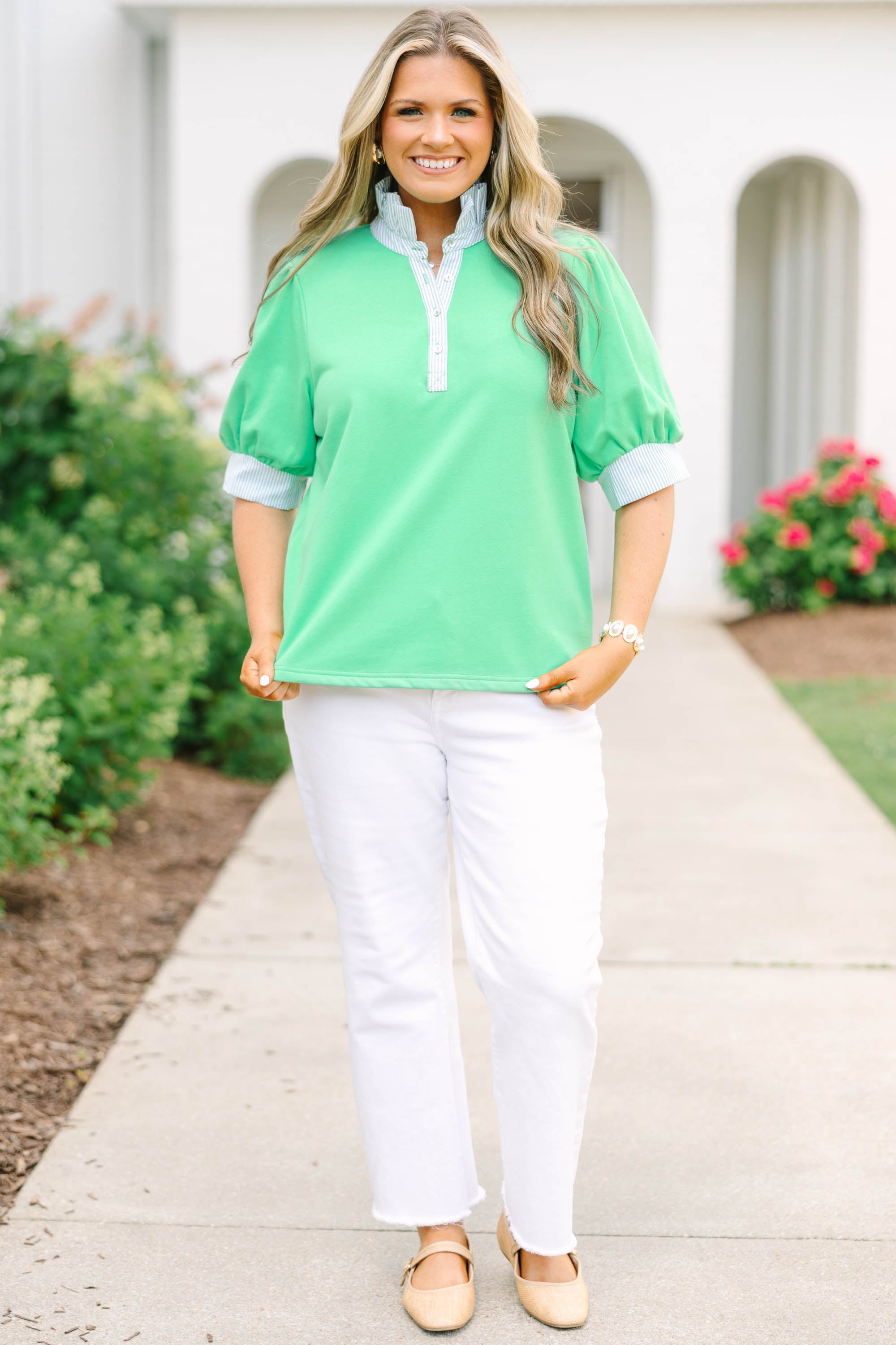 Just As Expected Top, Green