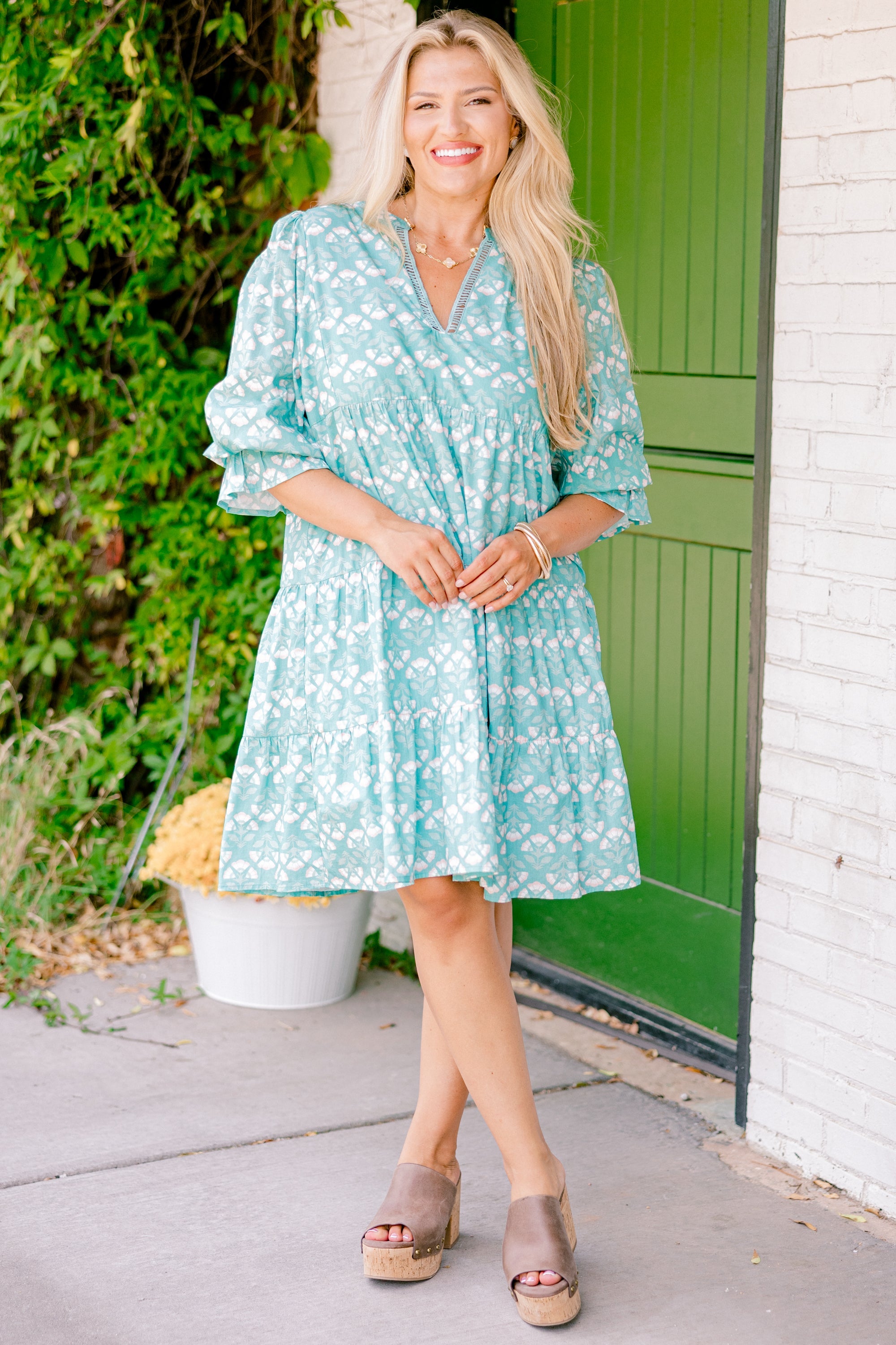 Just Being Me Dress, Turquoise