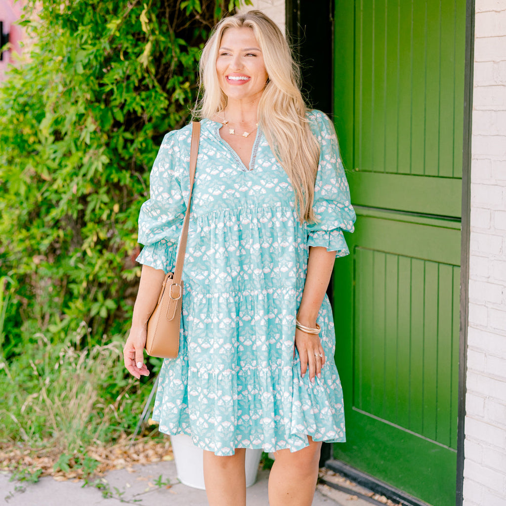 Just Being Me Dress, Turquoise