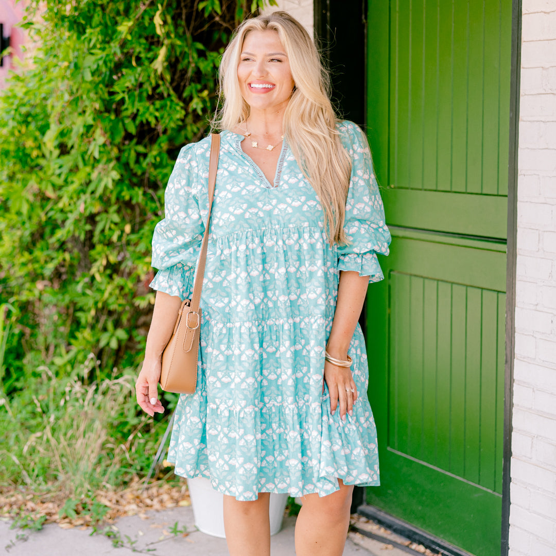 Just Being Me Dress, Turquoise