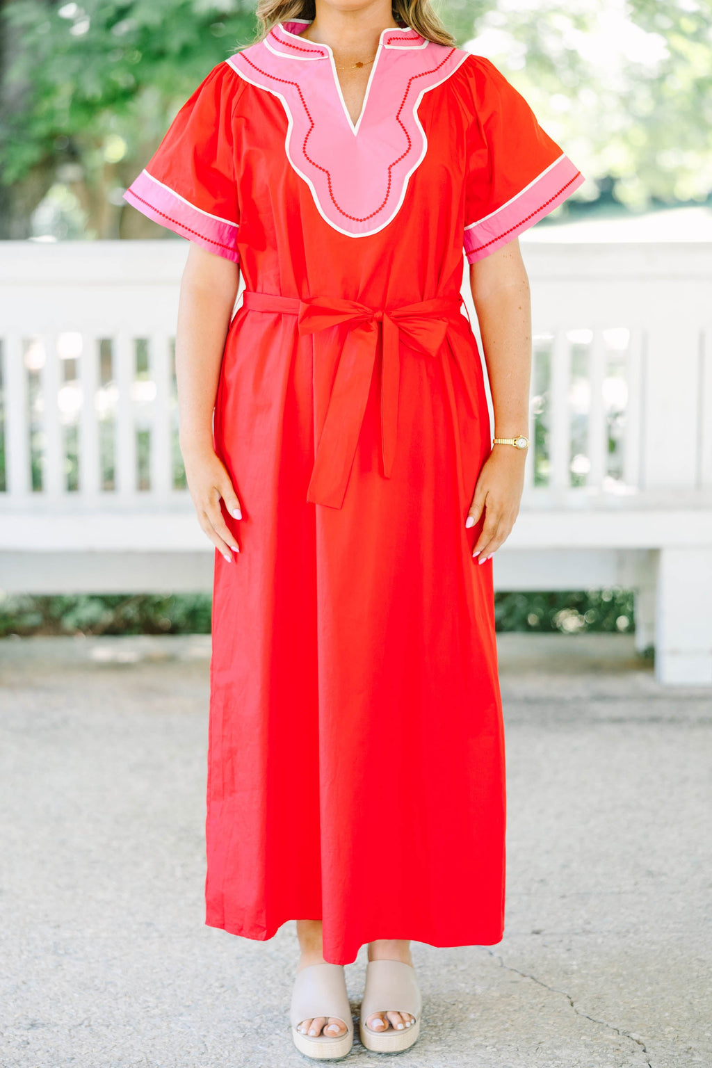 Just Breathe Dress, Red