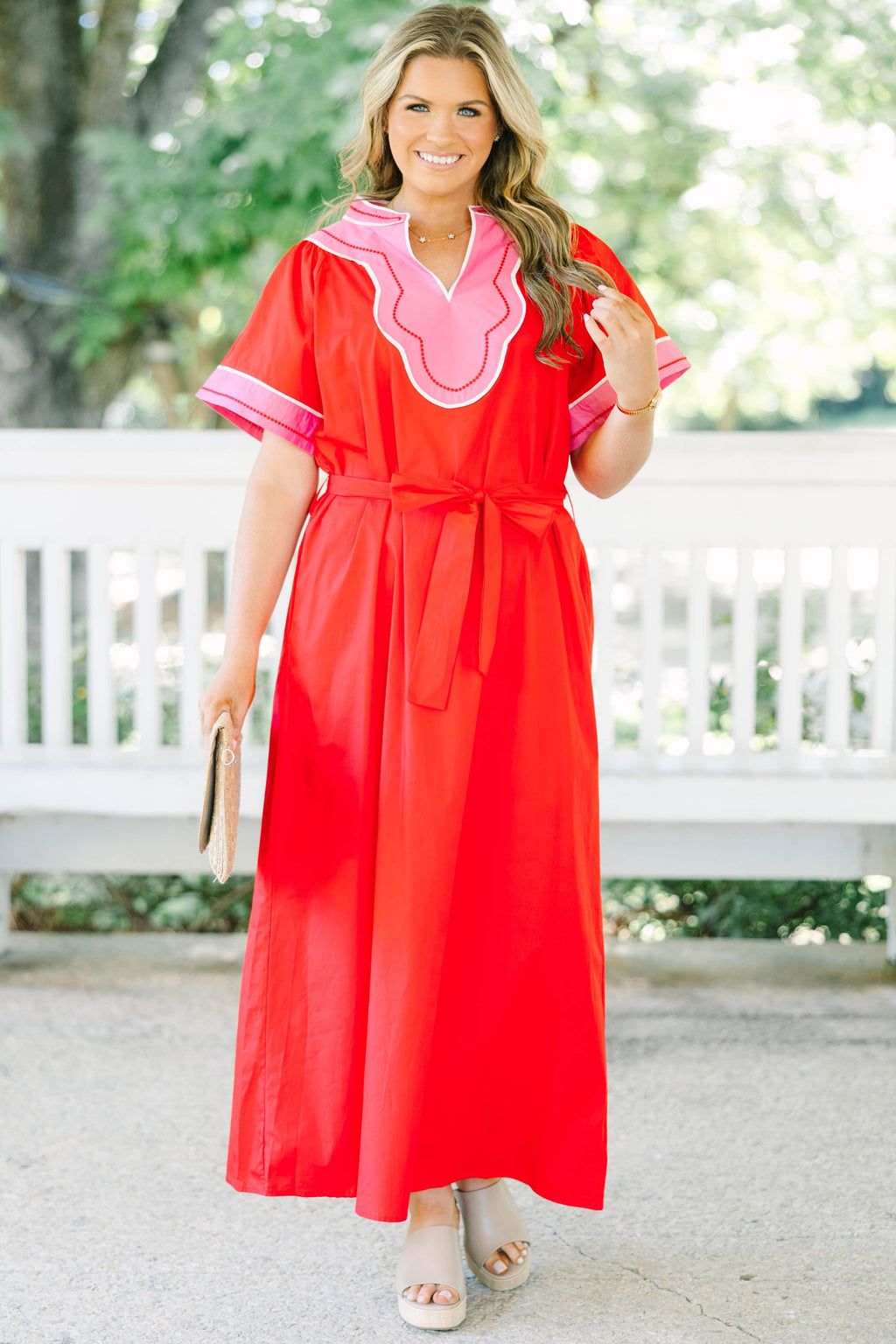 Just Breathe Dress, Red