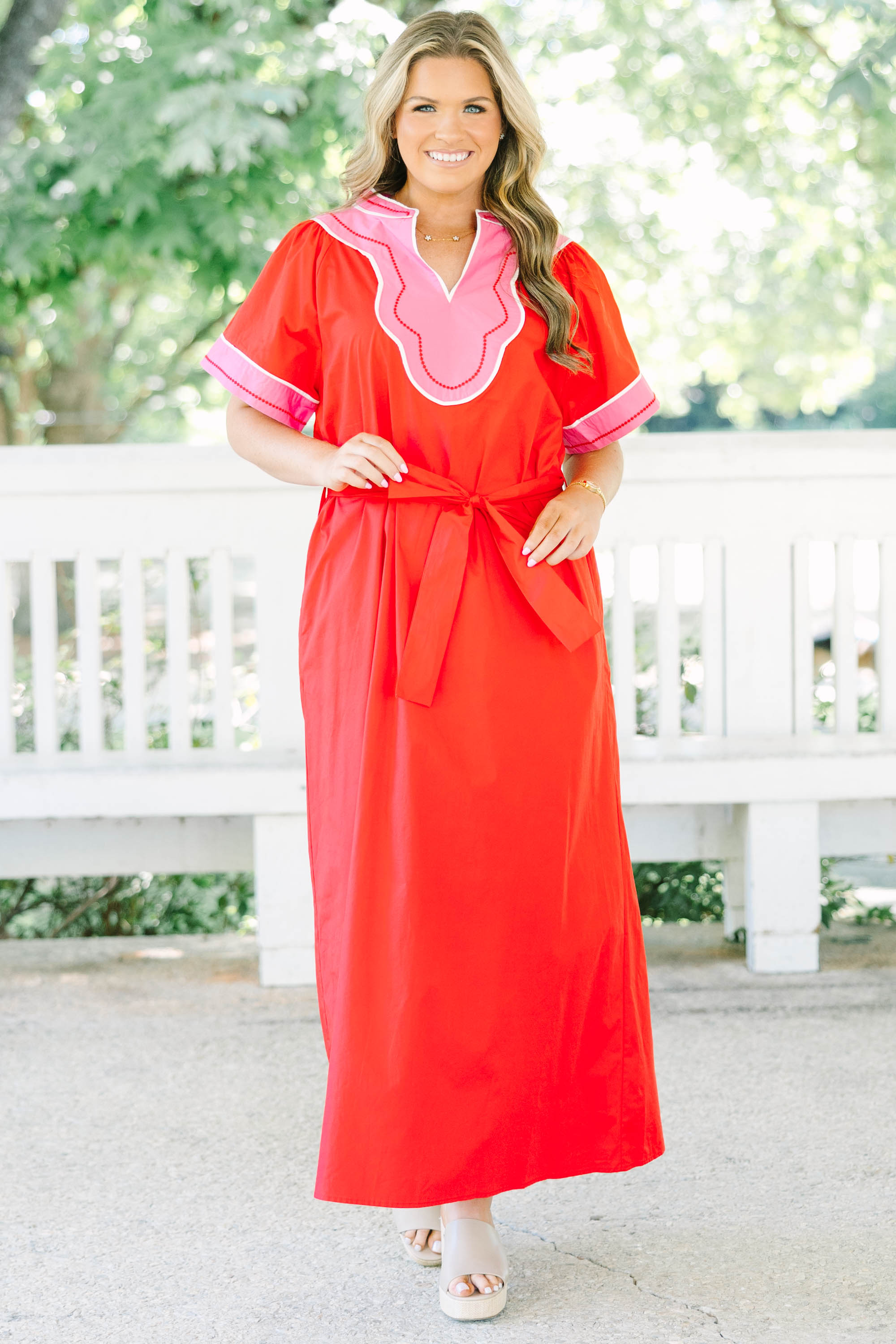 Just Breathe Dress, Red