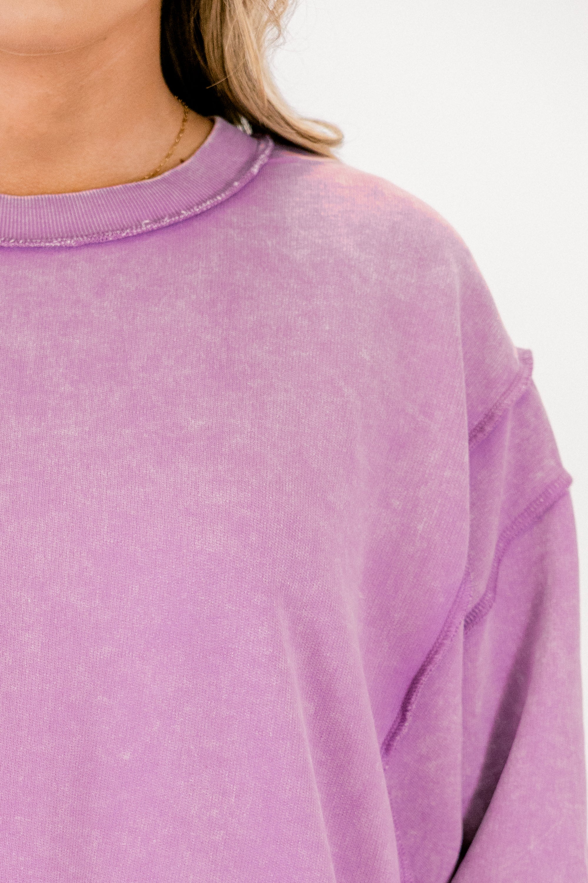 Just For Fun Sweatshirt, Bright Lavender