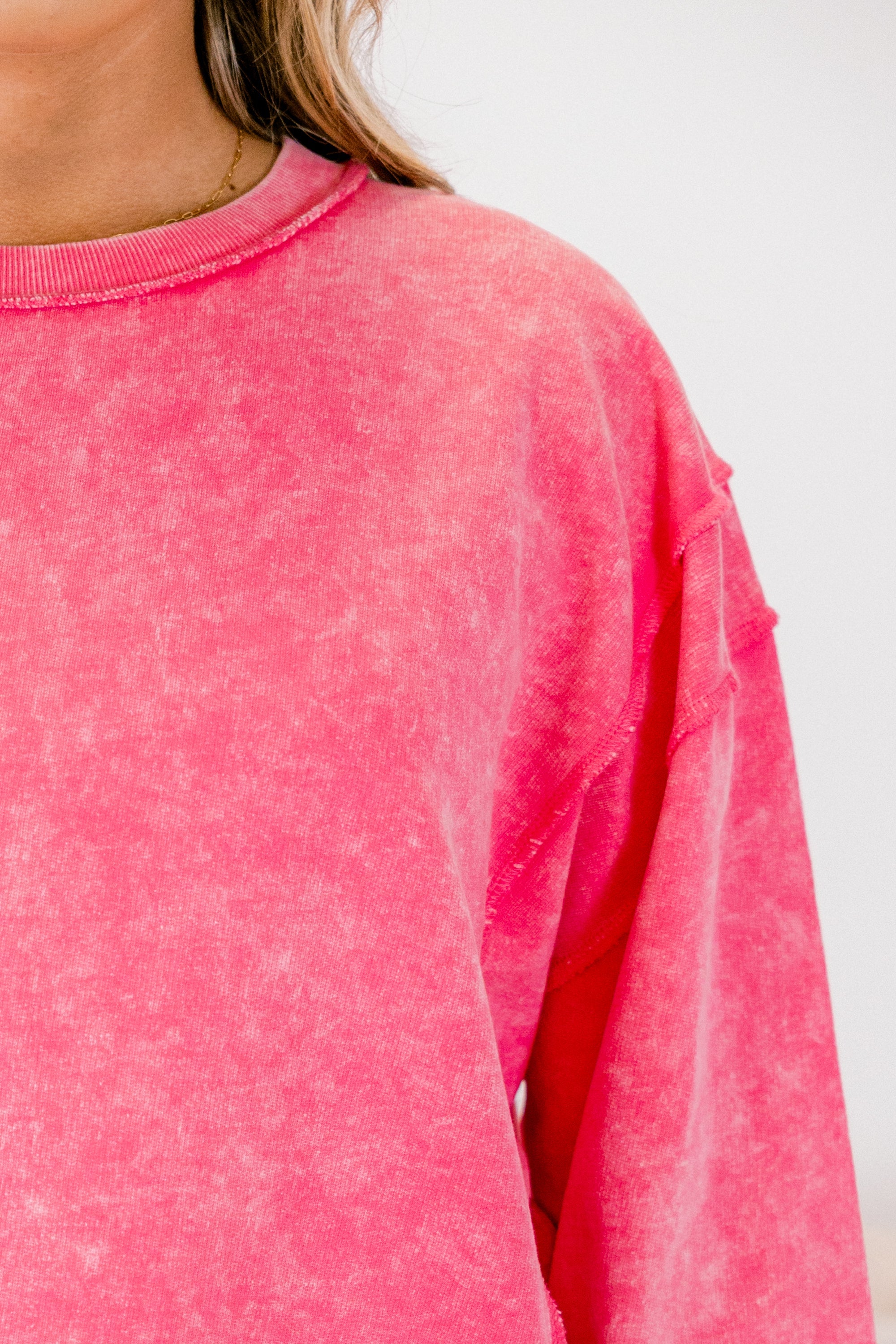 Just For Fun Sweatshirt, Fuchsia