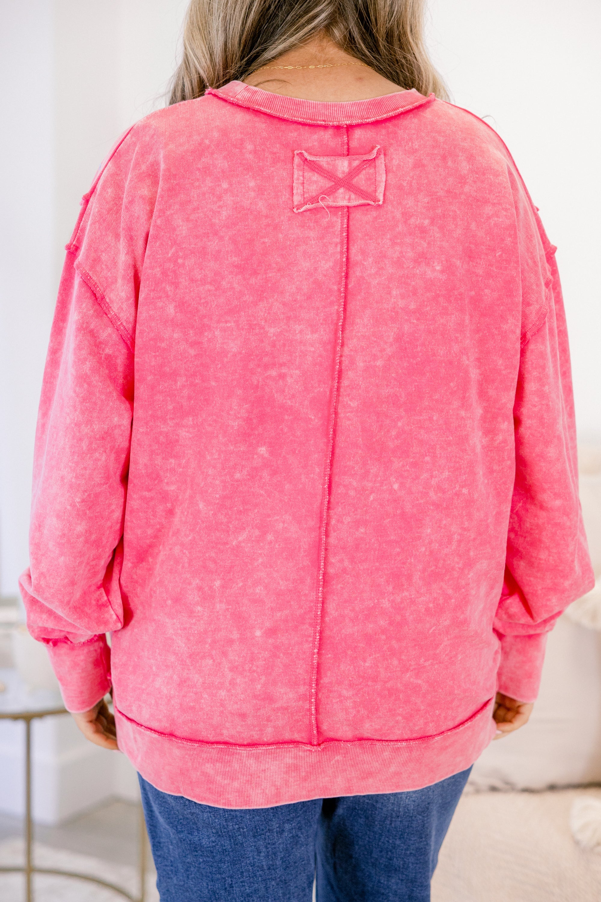 Just For Fun Sweatshirt, Fuchsia