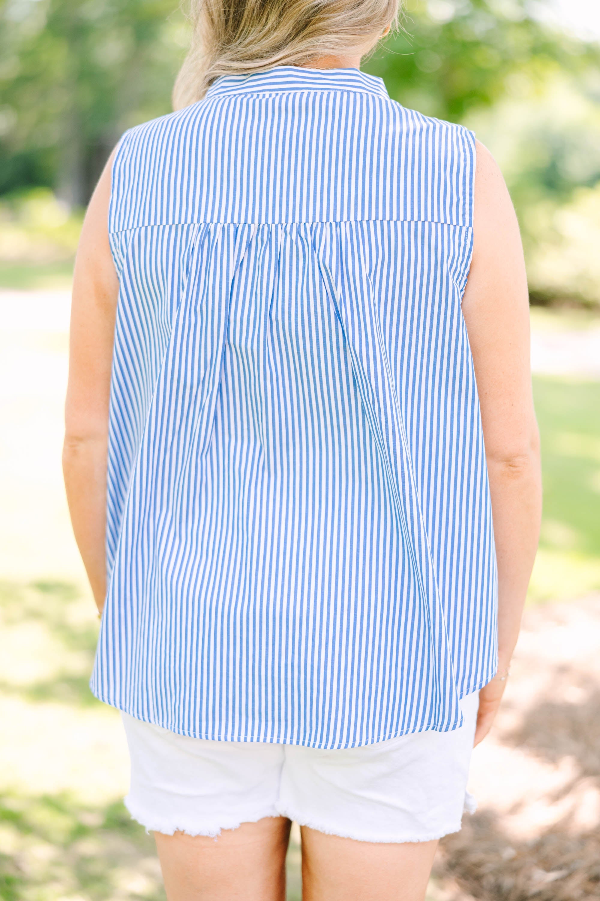 Just For Today Tank, Blue