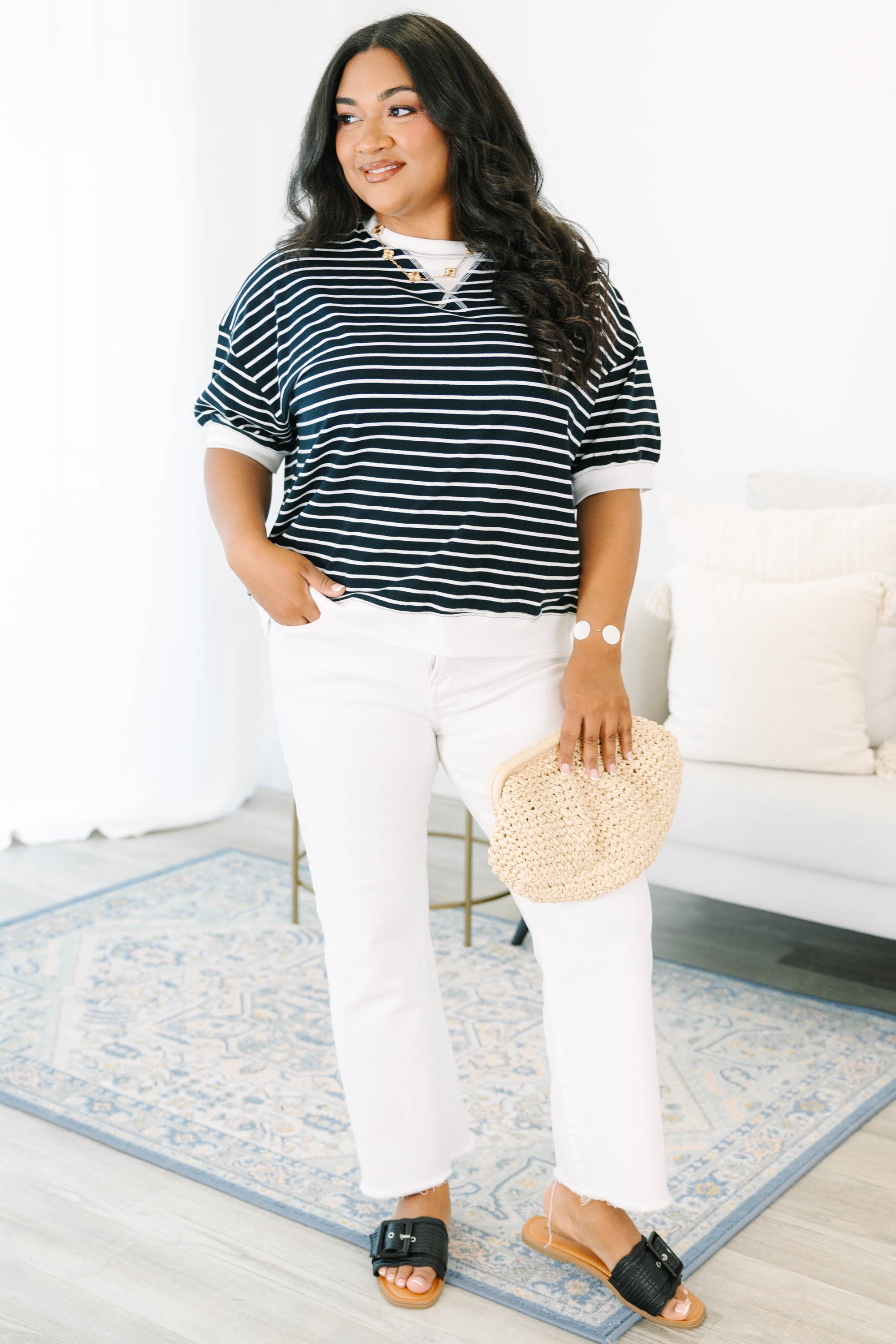 Just Relaxed Top, Black